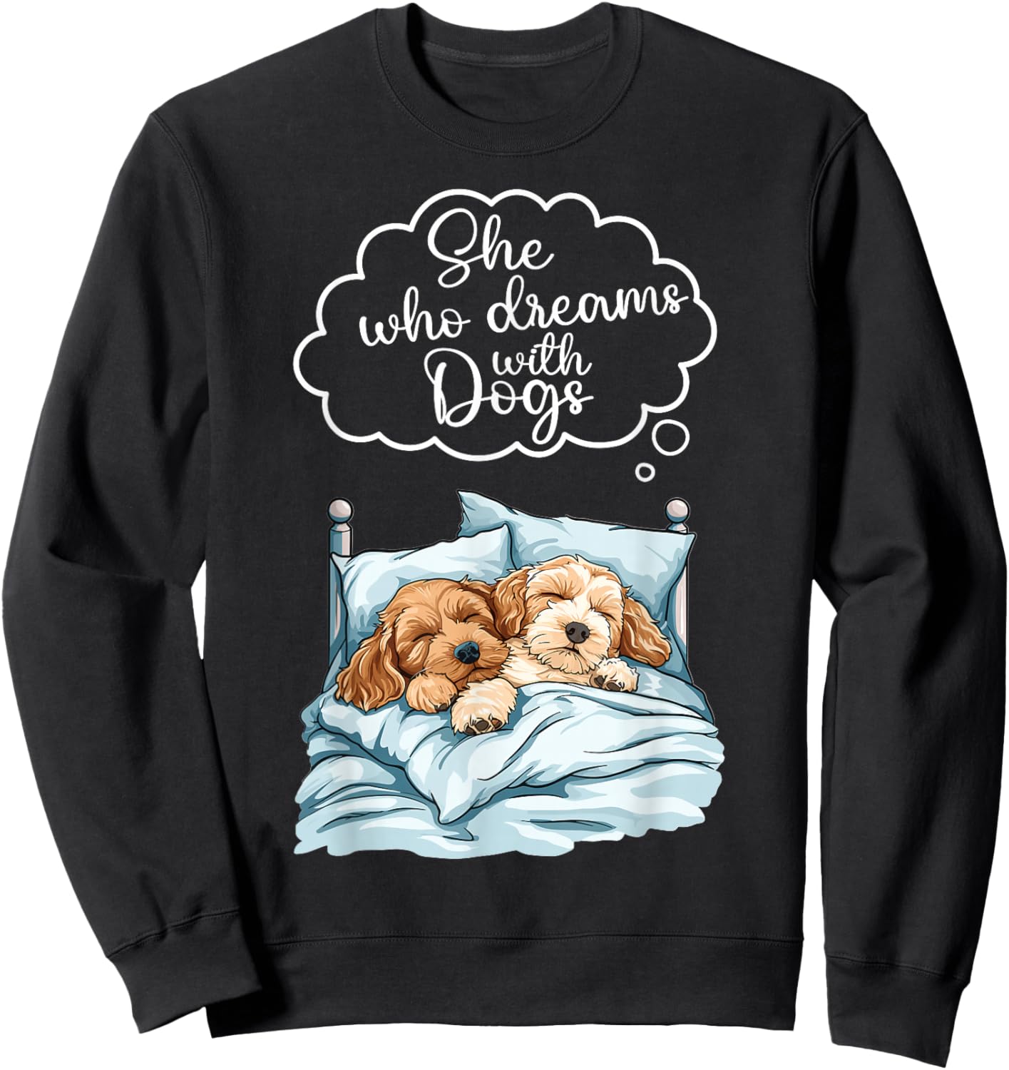 Cockerpoo Dog Nightgown Pajama Sweatshirt - Sweatshirt | Black