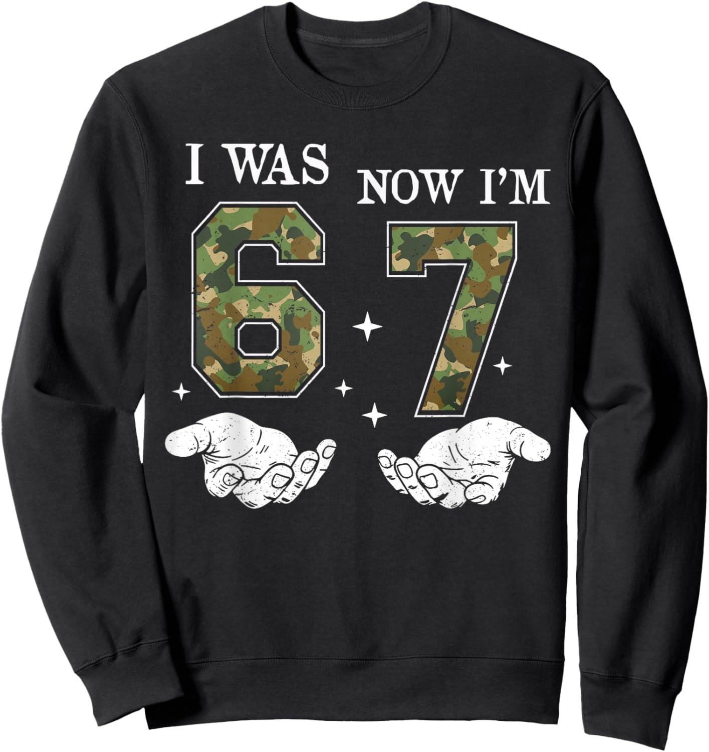 I was 6 Now I'm 7 Year Old Birthday 6 7 Birthday Boys Kids Sweatshirt - Sweatshirt | Black
