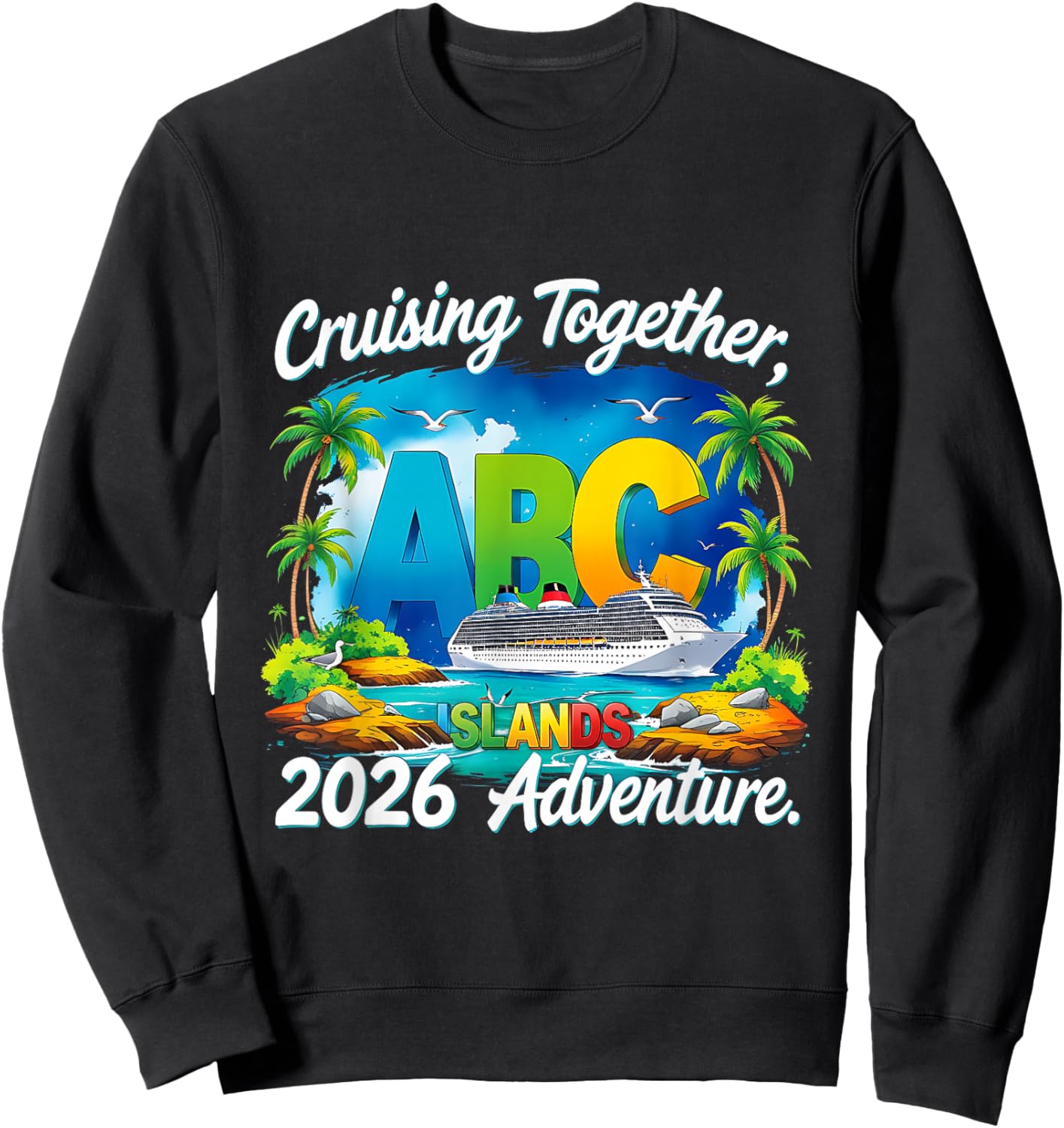 Aruba Bonaire Curaçao Cruise Trip Caribbean ABC Islands Sweatshirt - Sweatshirt | Black