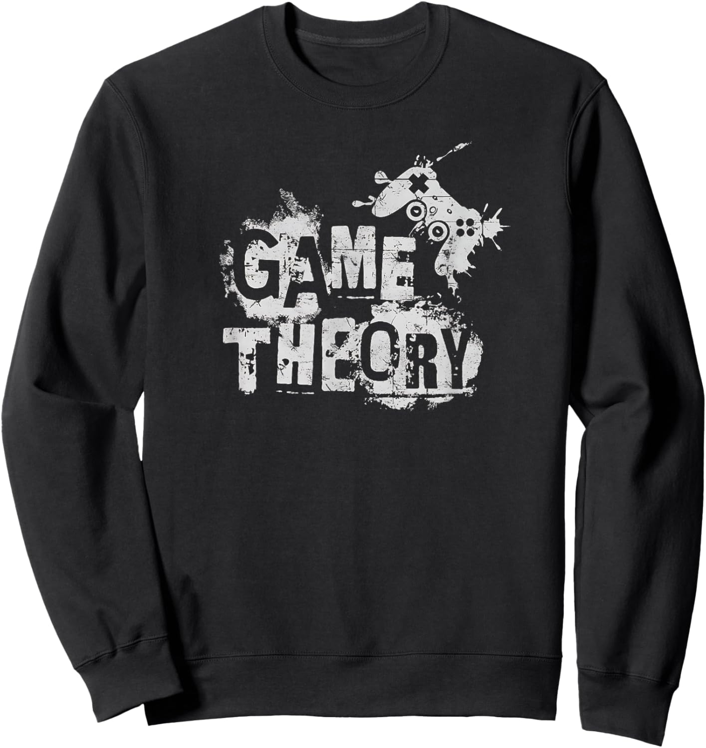 Game Theory Grunge Design for Gamers Sweatshirt - Sweatshirt | Black