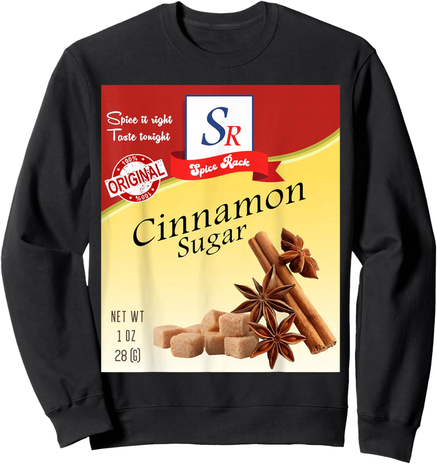 Cinanamon Sugar Spice Condiment Costume Spice Group Sweatshirt - Sweatshirt | Black