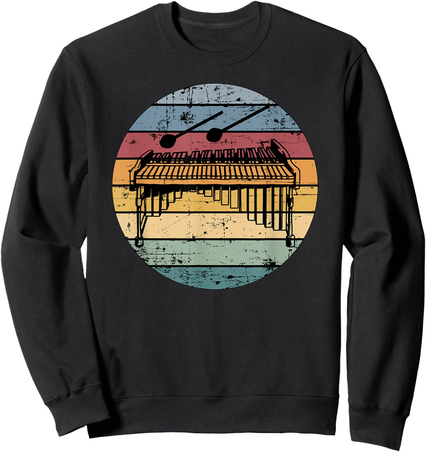 Marimba Retro Marimba Player Marimba Lover Marimbist Sweatshirt - Sweatshirt | Black
