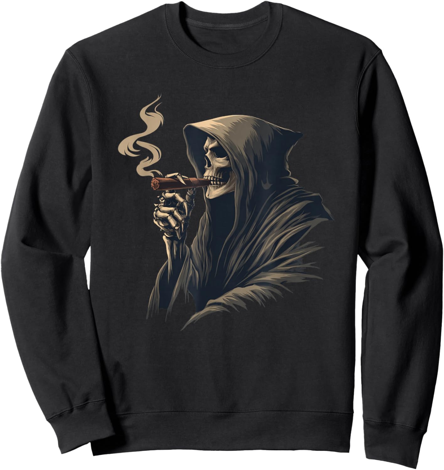 Great Dead Costume for Grim Reaper and Smoking Lovers Sweatshirt - Sweatshirt | Black