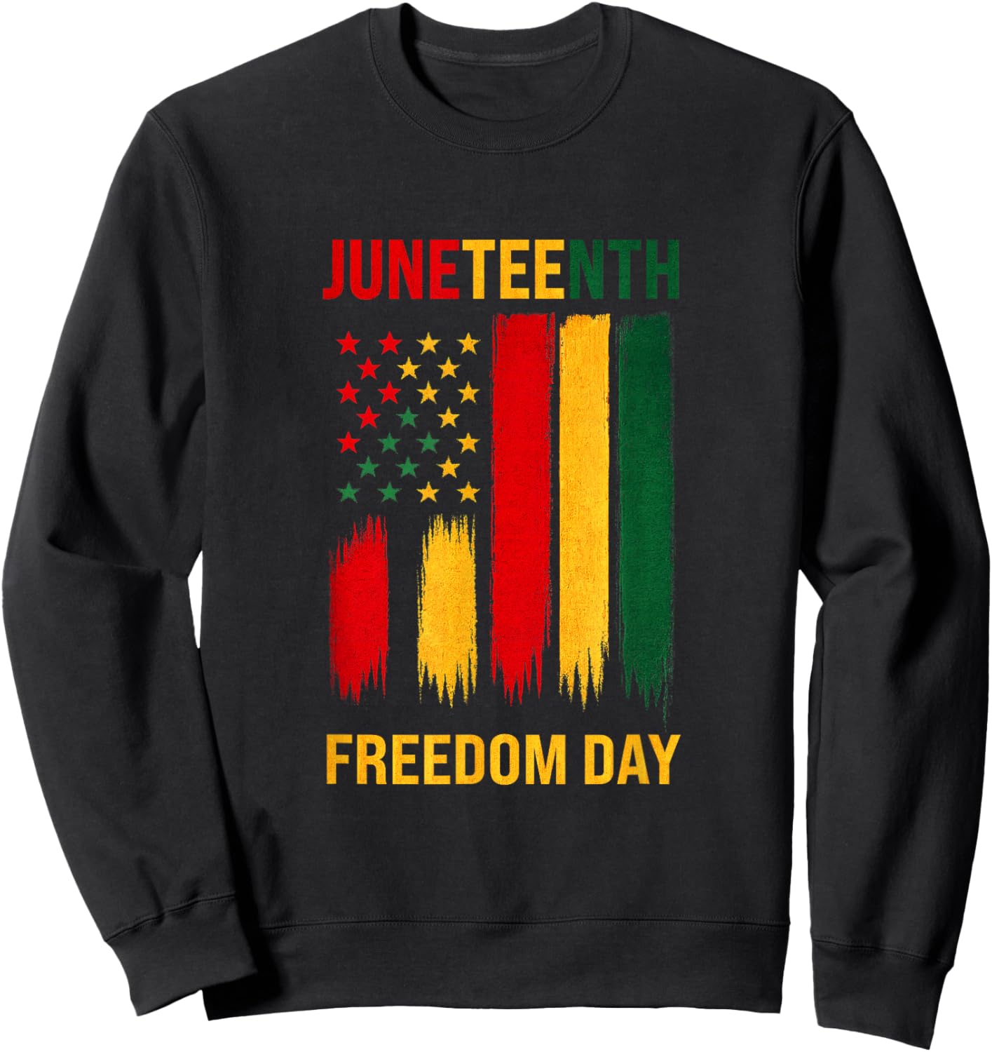 Juneteenth Freedom Day 1865 African American Pride Flag Sweatshirt - Sweatshirt | Black
