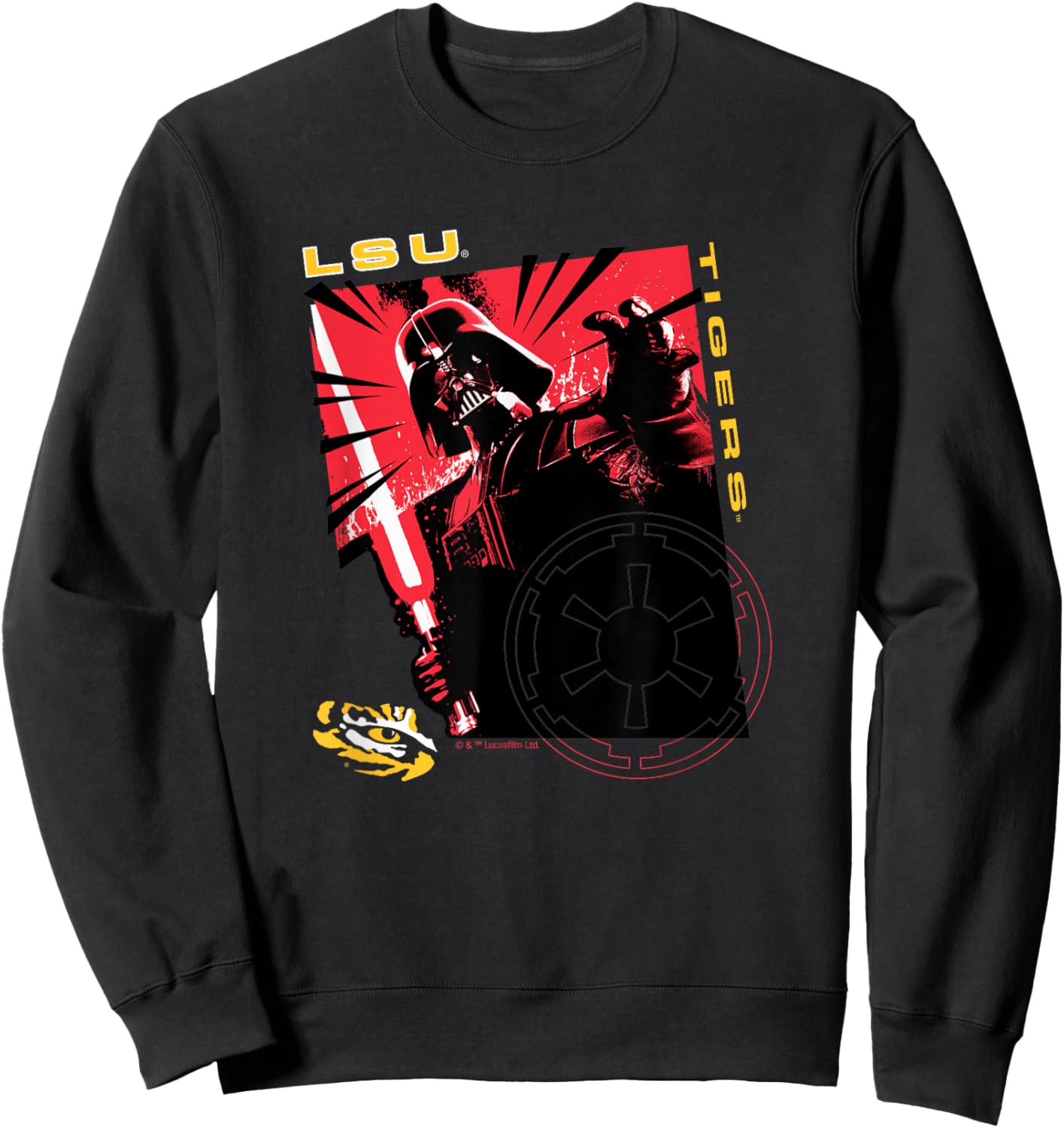 LSU Tigers Star Wars Sith Lord Purple Officially Licensed Sweatshirt - Sweatshirt | Black