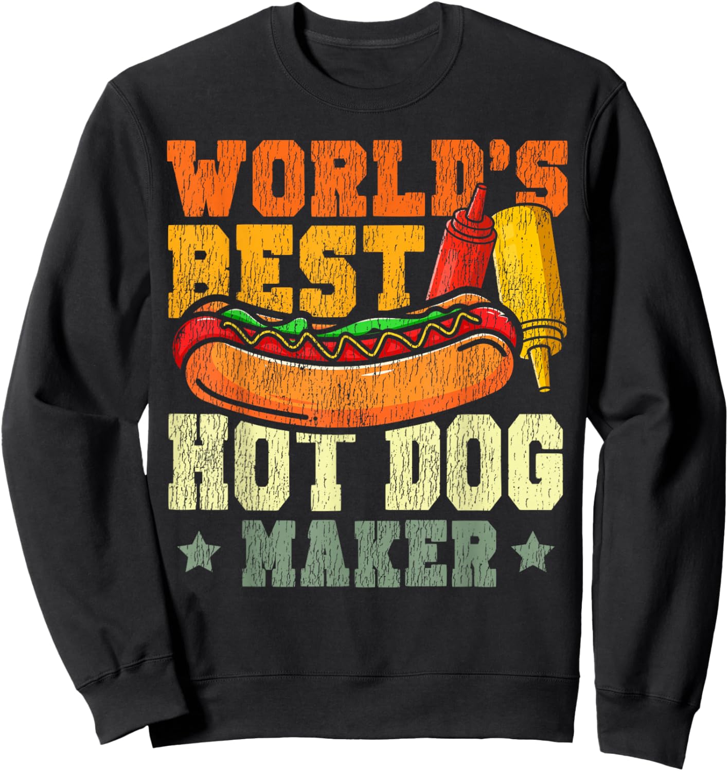 Hot Dog Adult World's Best Hot Dog Maker Sweatshirt - Sweatshirt | Black