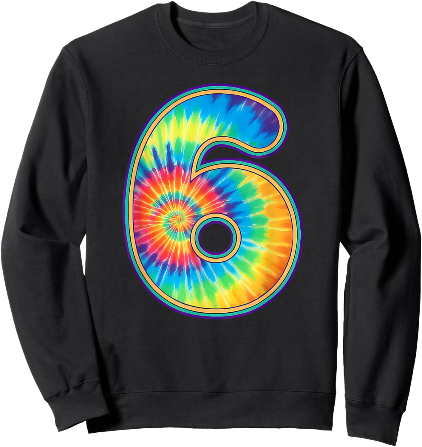 6 7 Meme Tie Dye Six Seven Couple Matching Halloween Costume Sweatshirt - Sweatshirt | Black