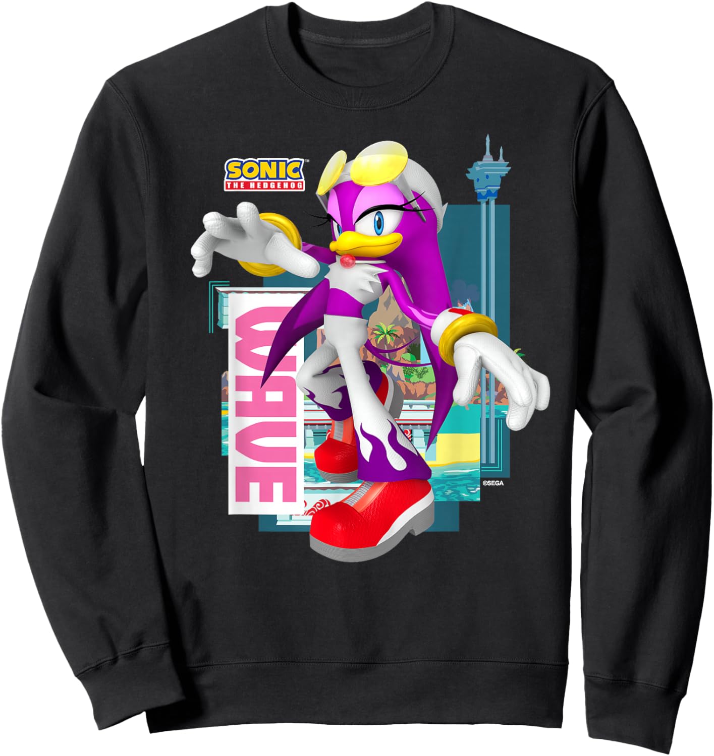 Sonic The Hedgehog - in The Zone - Wave Sweatshirt - Sweatshirt | Black