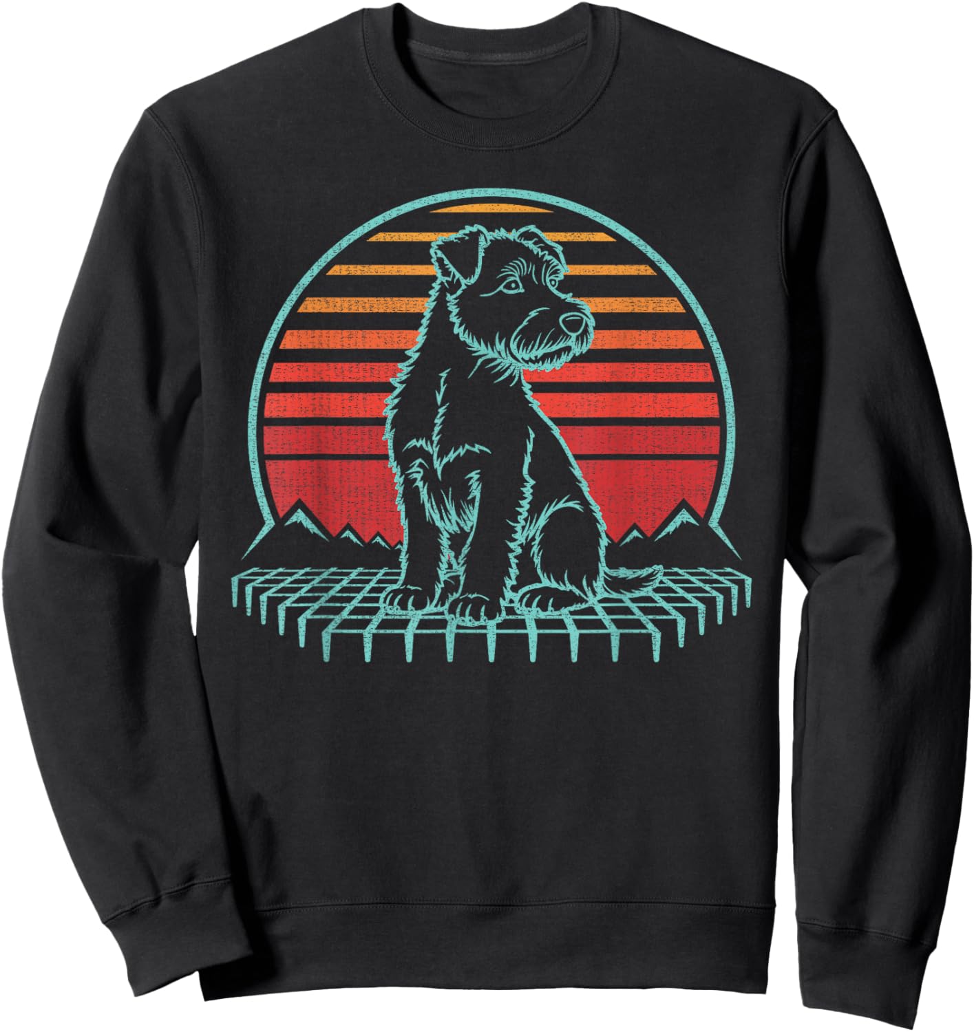 Soft Coated Wheaten Terrier Lover Retro Vintage 80s Sweatshirt - Sweatshirt | Black