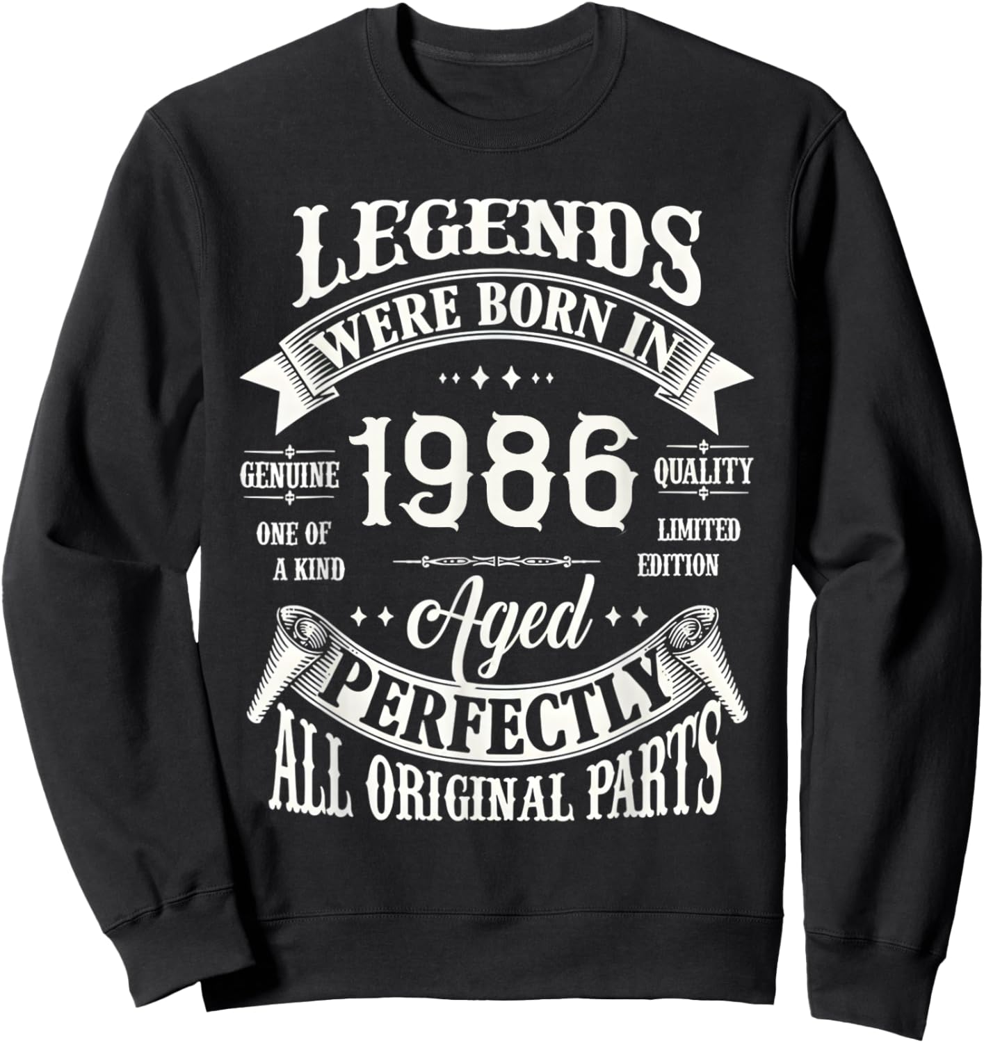 40th Birthday Born in 1986 Sweatshirt - Sweatshirt | Black