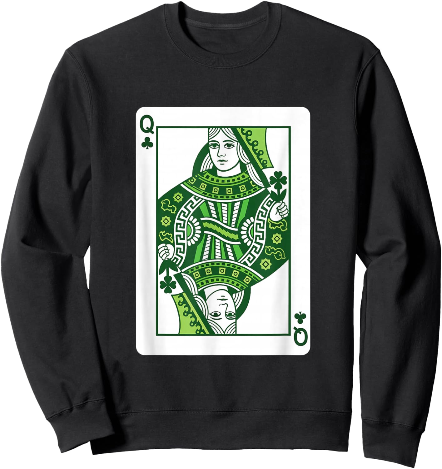 Queen of Shamrock - St Patrick's Day Irish Pride Sweatshirt - Sweatshirt | Black