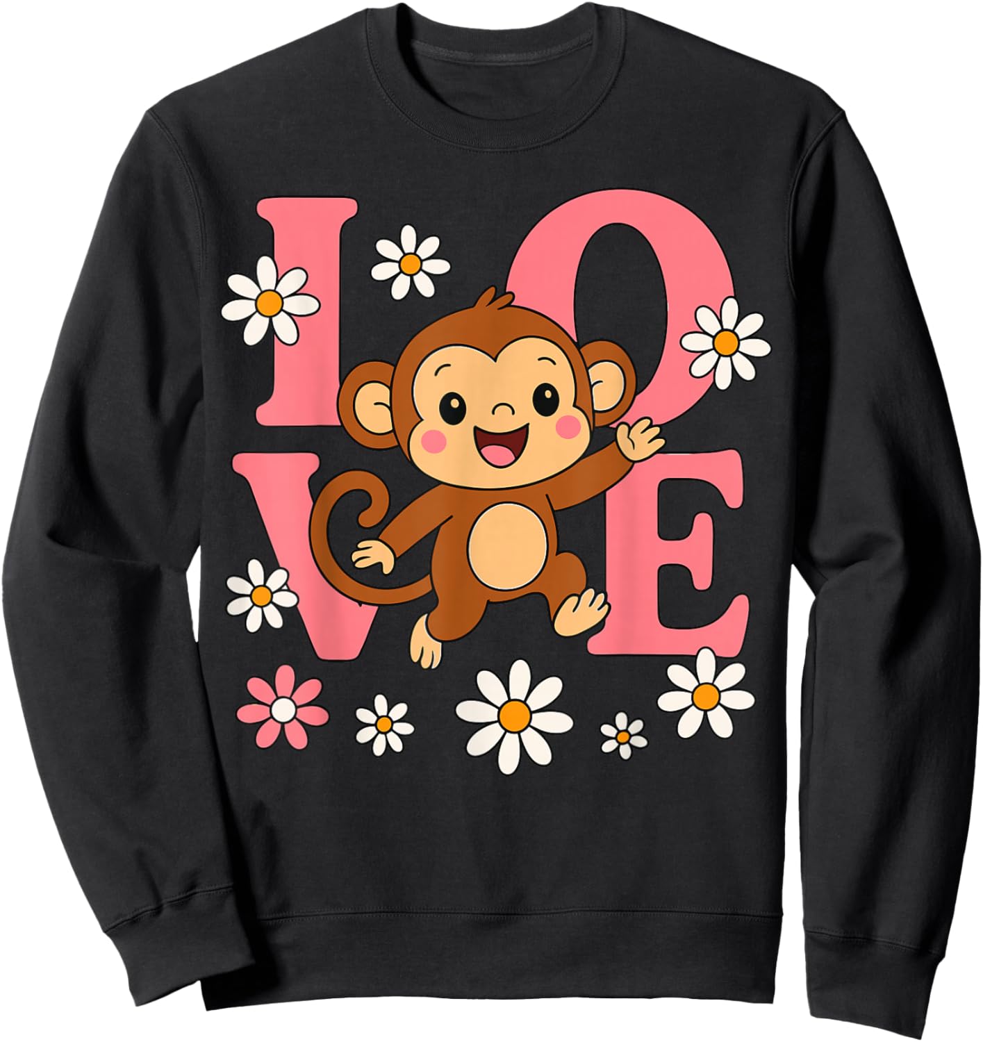 Monkey Love Sweatshirt - Sweatshirt | Black