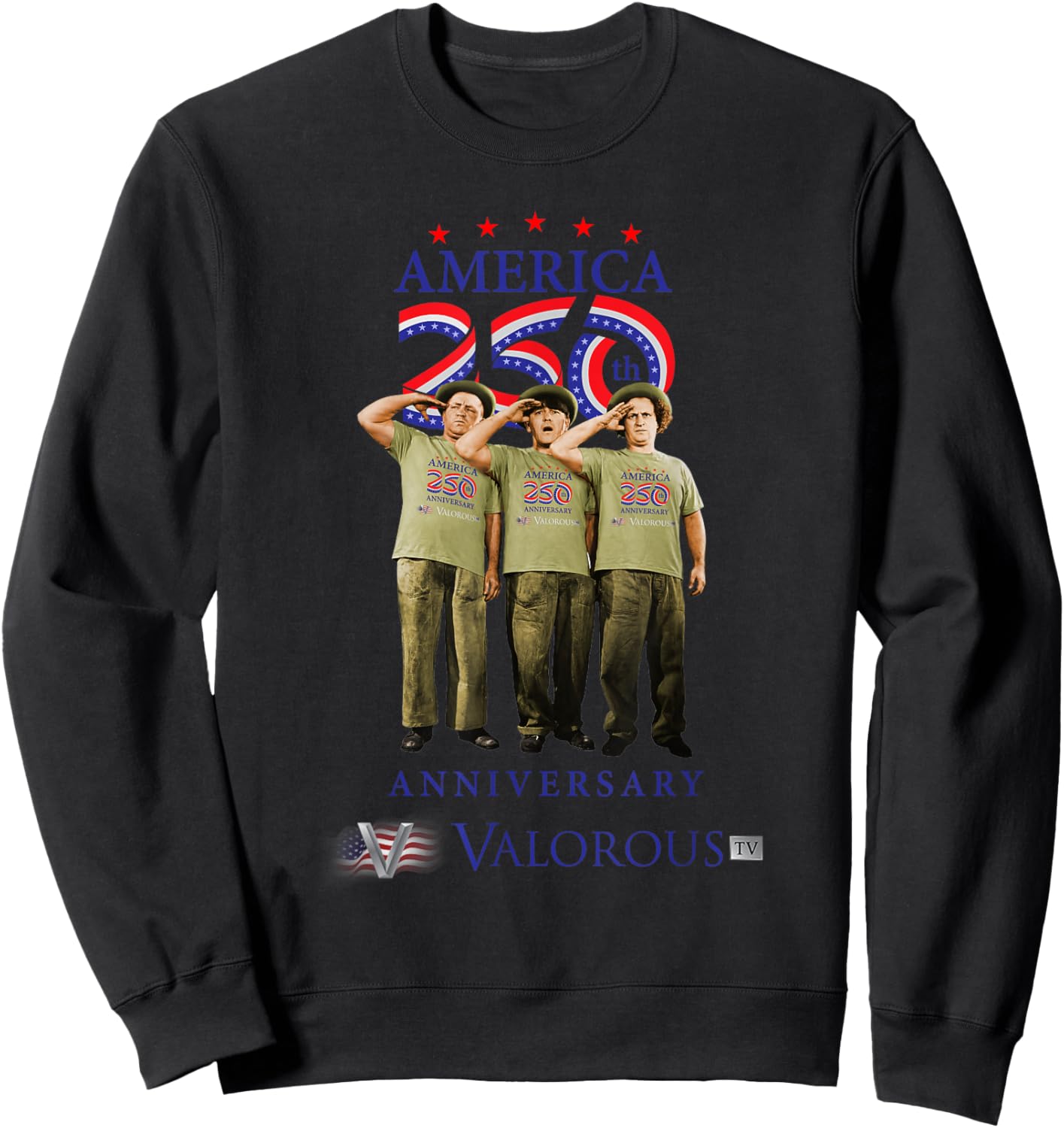Three Stooges America 250 Sweatshirt - Sweatshirt | Black