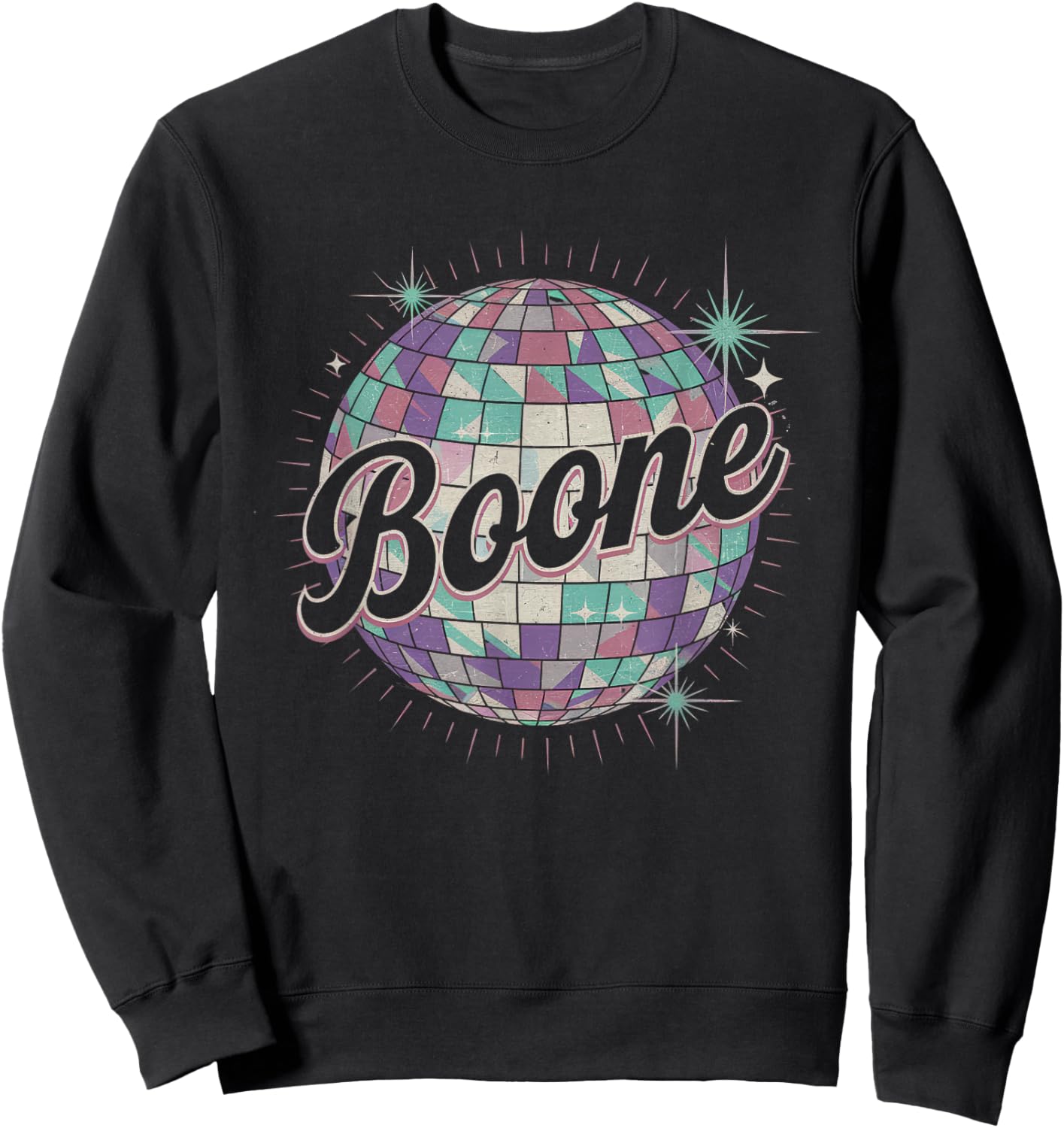 Boone Family Name I Love Boone 80's Vintage NC Retro Sweatshirt - Sweatshirt | Black