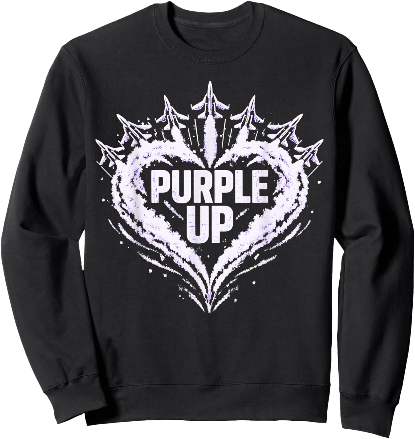 Purple Up for Military Kids Military Child Month Sweatshirt - Sweatshirt | Black