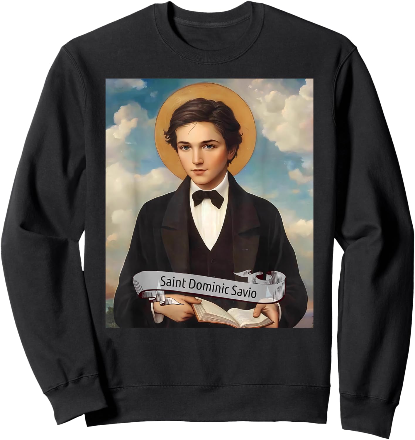 St Dominic Savio | Catholic Saints Design, Christian Gift Sweatshirt - Sweatshirt | Black