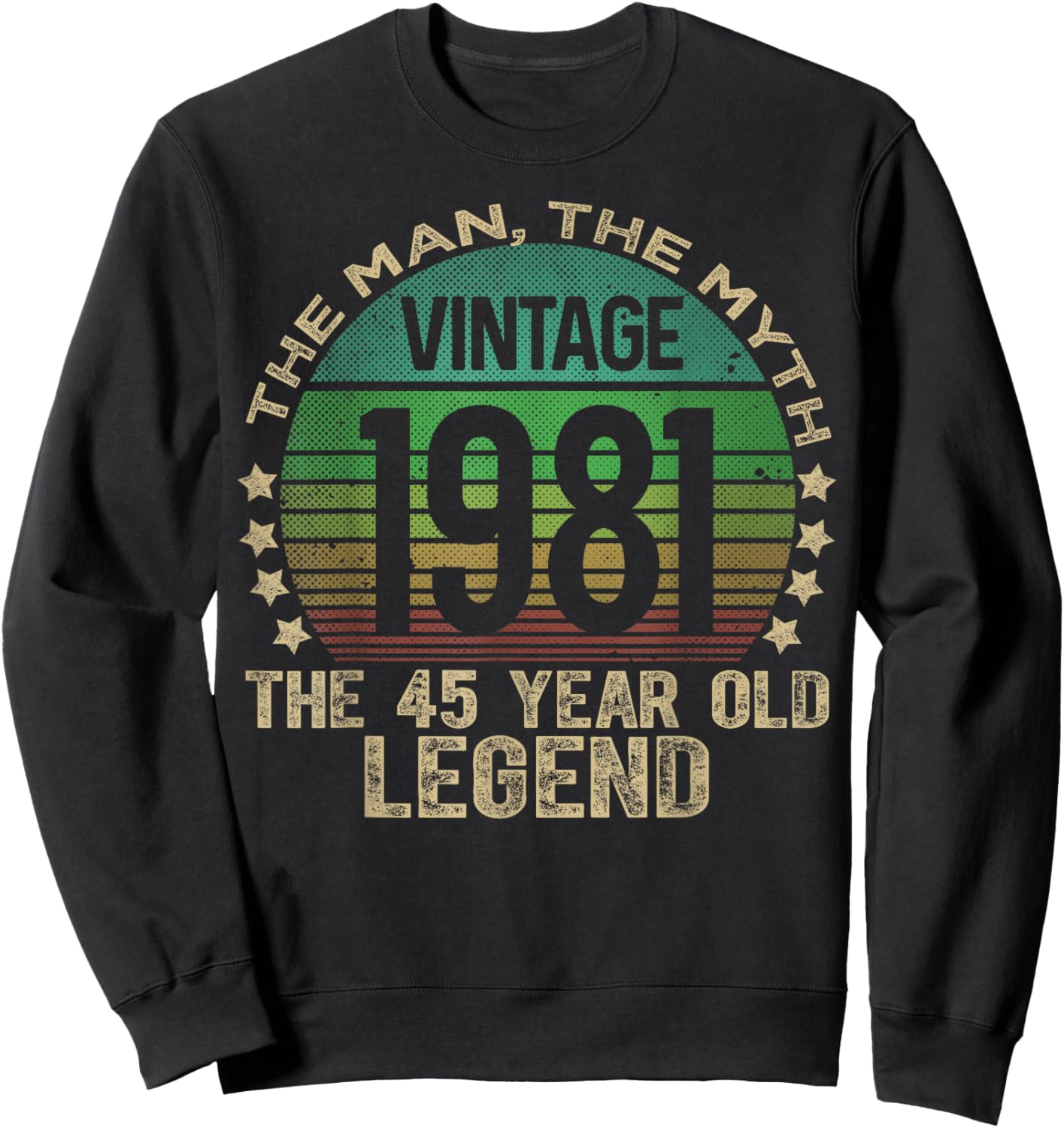 45 Year Old Gifts Vintage 1981 Limited Edition 45th Birthday Sweatshirt - Sweatshirt | Black
