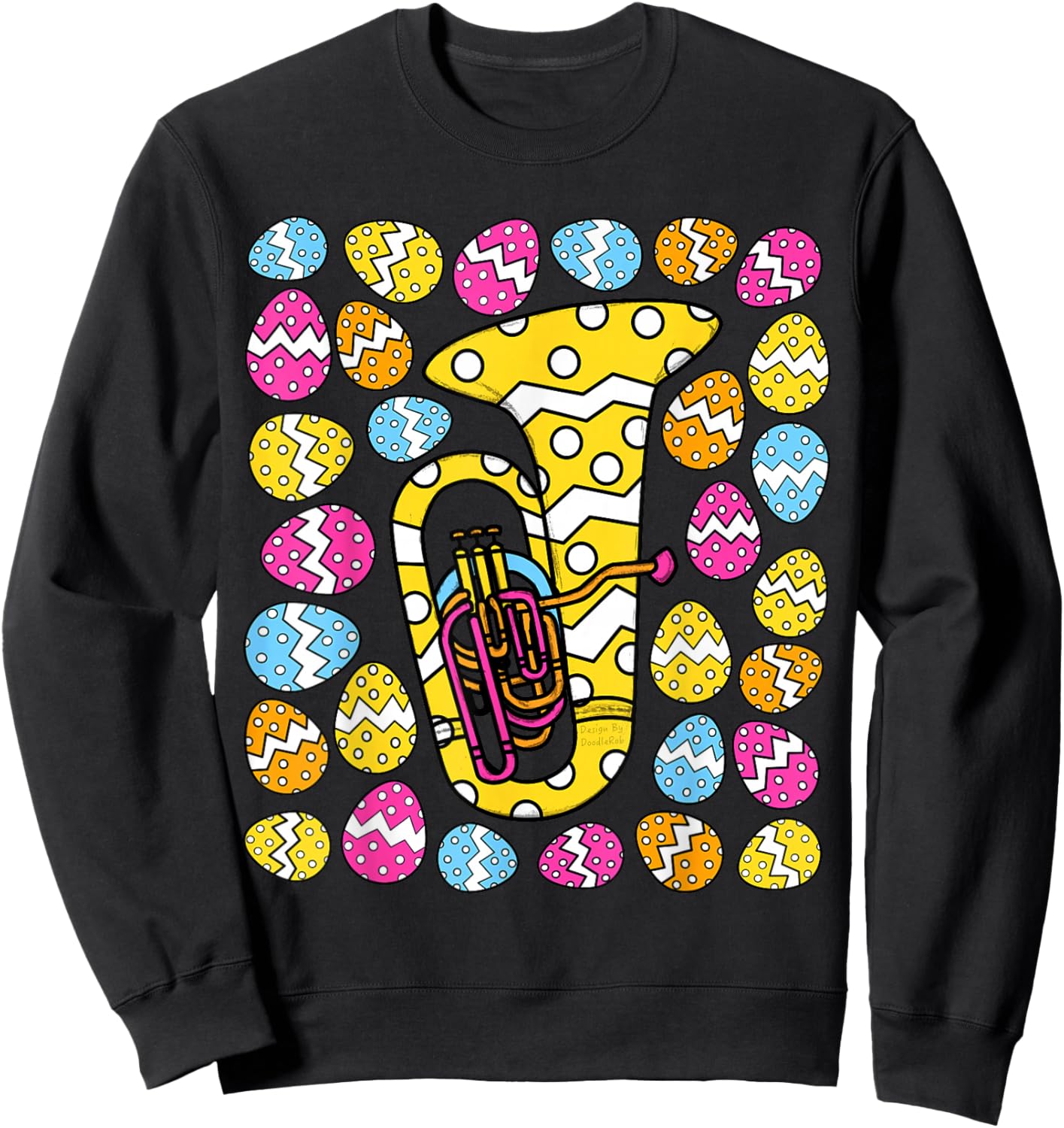 Tuba Easter Tubaist Brass Musician Music Teacher Sweatshirt - Sweatshirt | Black