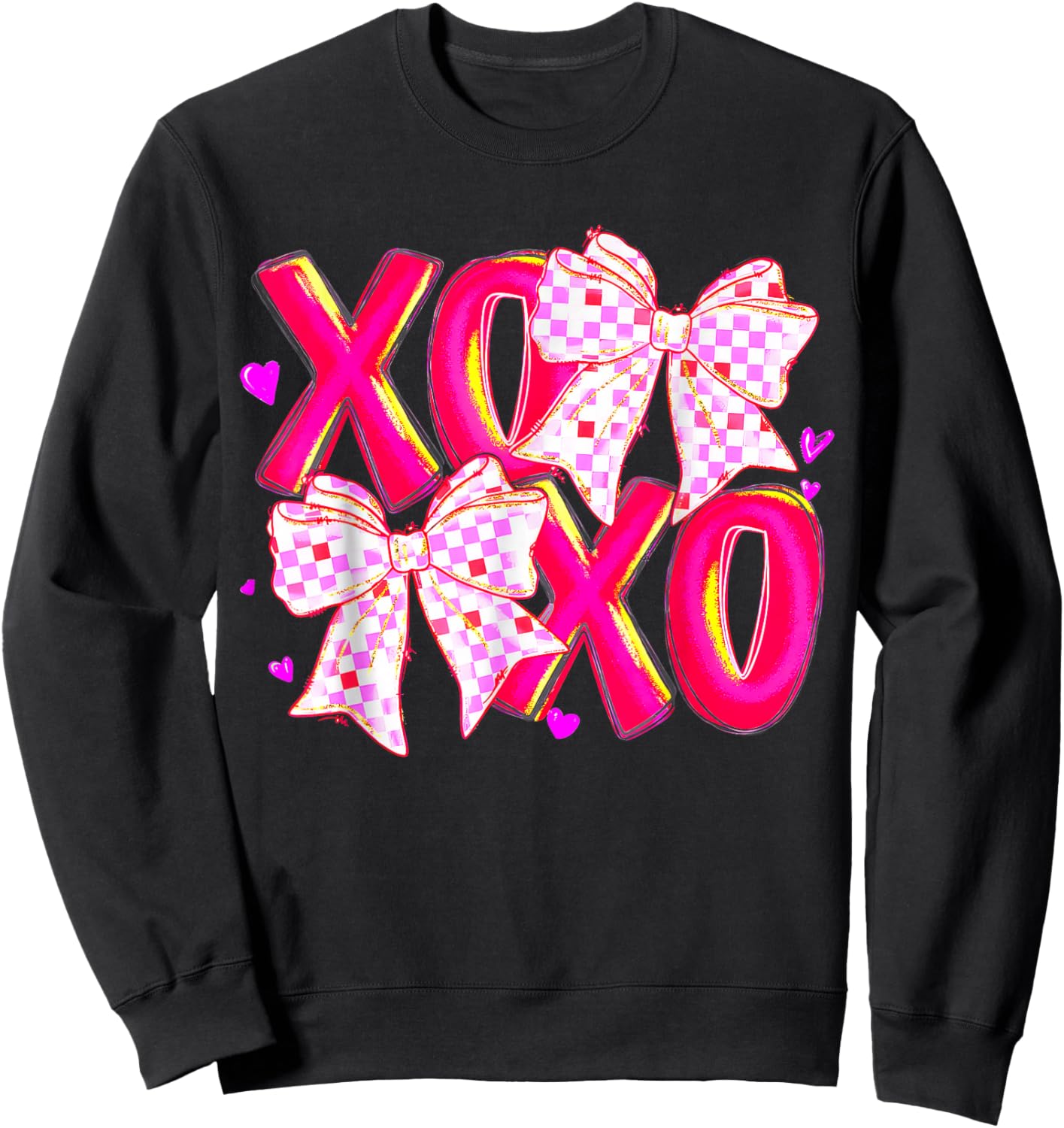 Coquette Valentines XOXO Sweatshirt - Sweatshirt | Black