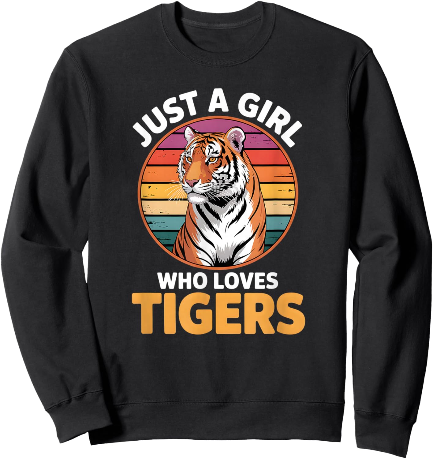 Girls Tiger Sweatshirt - Sweatshirt | Black