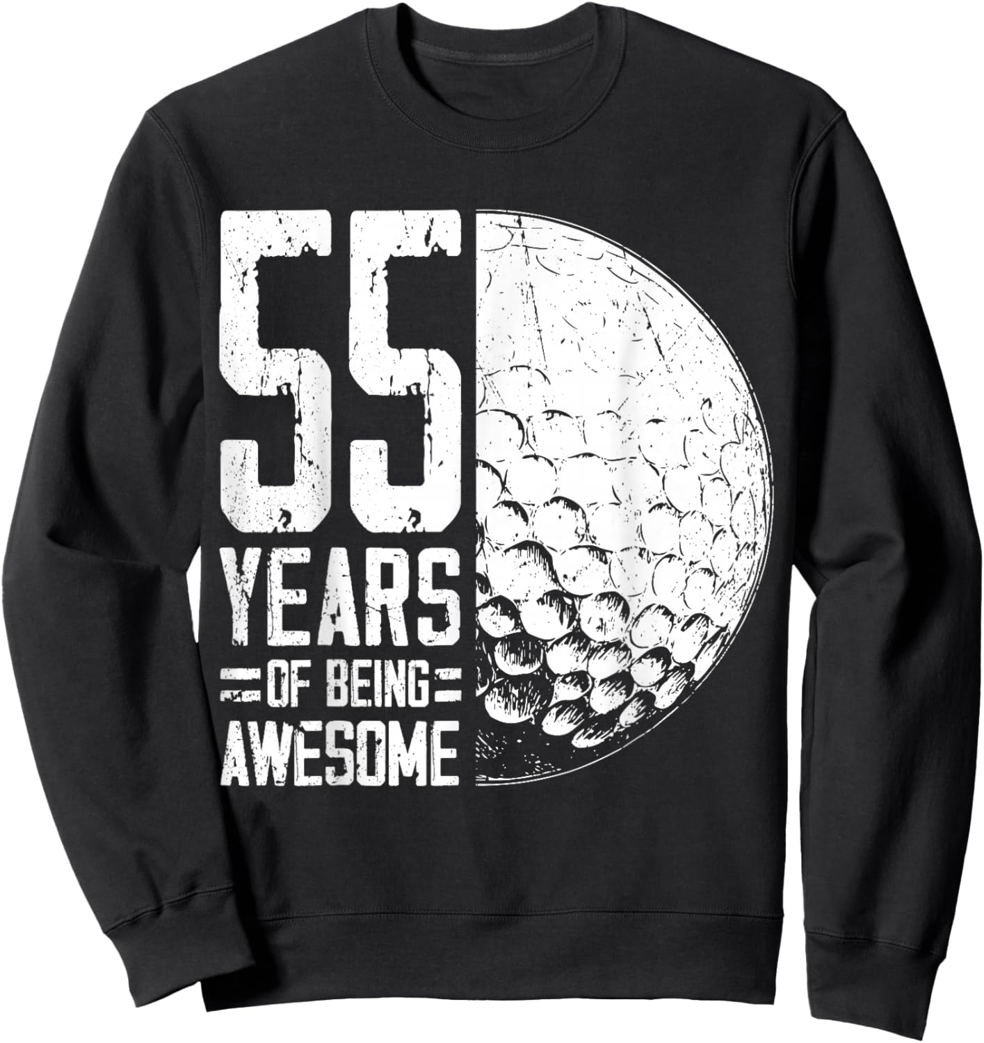 55th Birthday Men Golf Player Golf 55 Years Old Sweatshirt - Sweatshirt | Black