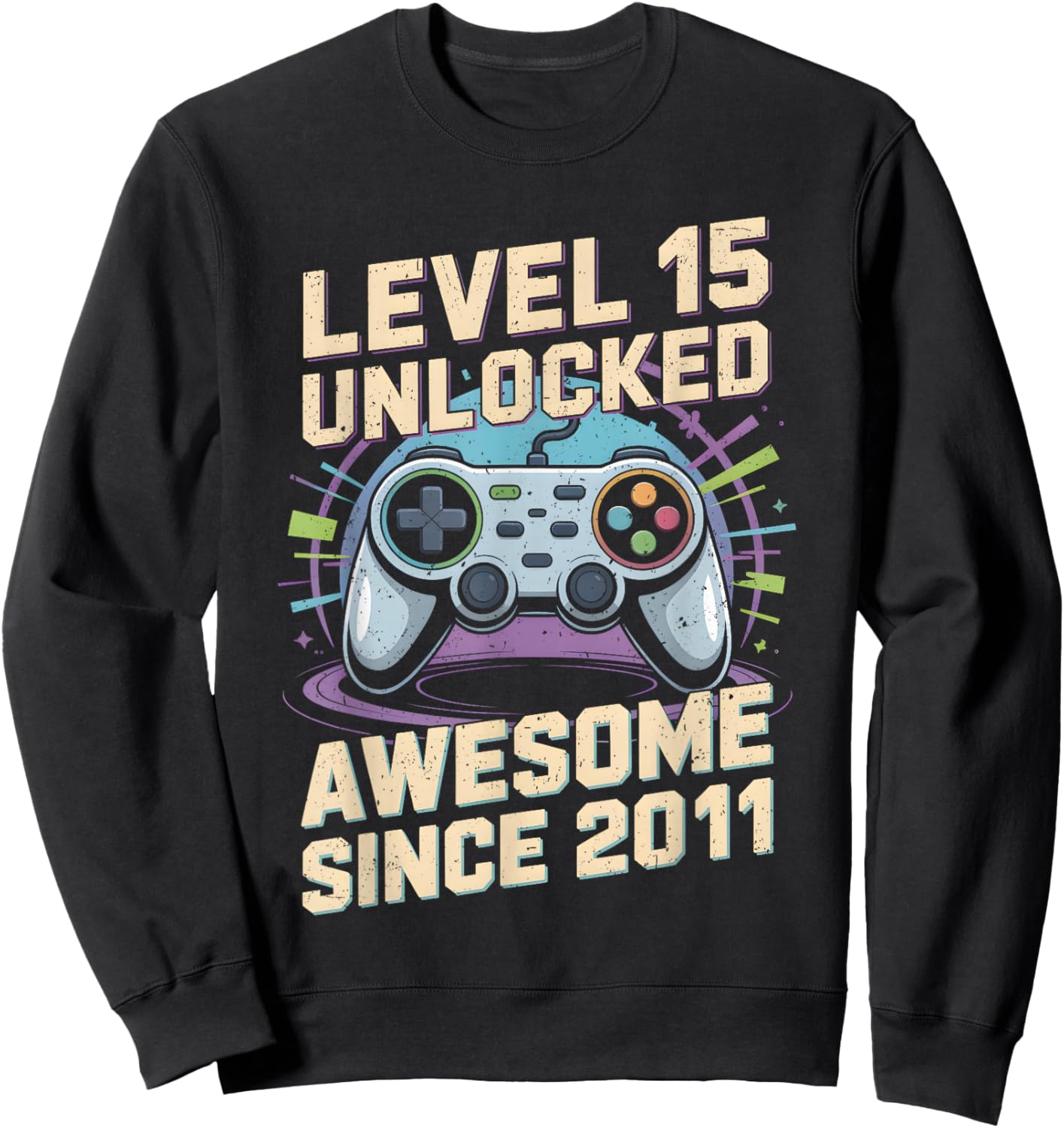 15 Year Old Bday Decorations Son Boy 15yr 2011 15th Birthday Sweatshirt - Sweatshirt | Black