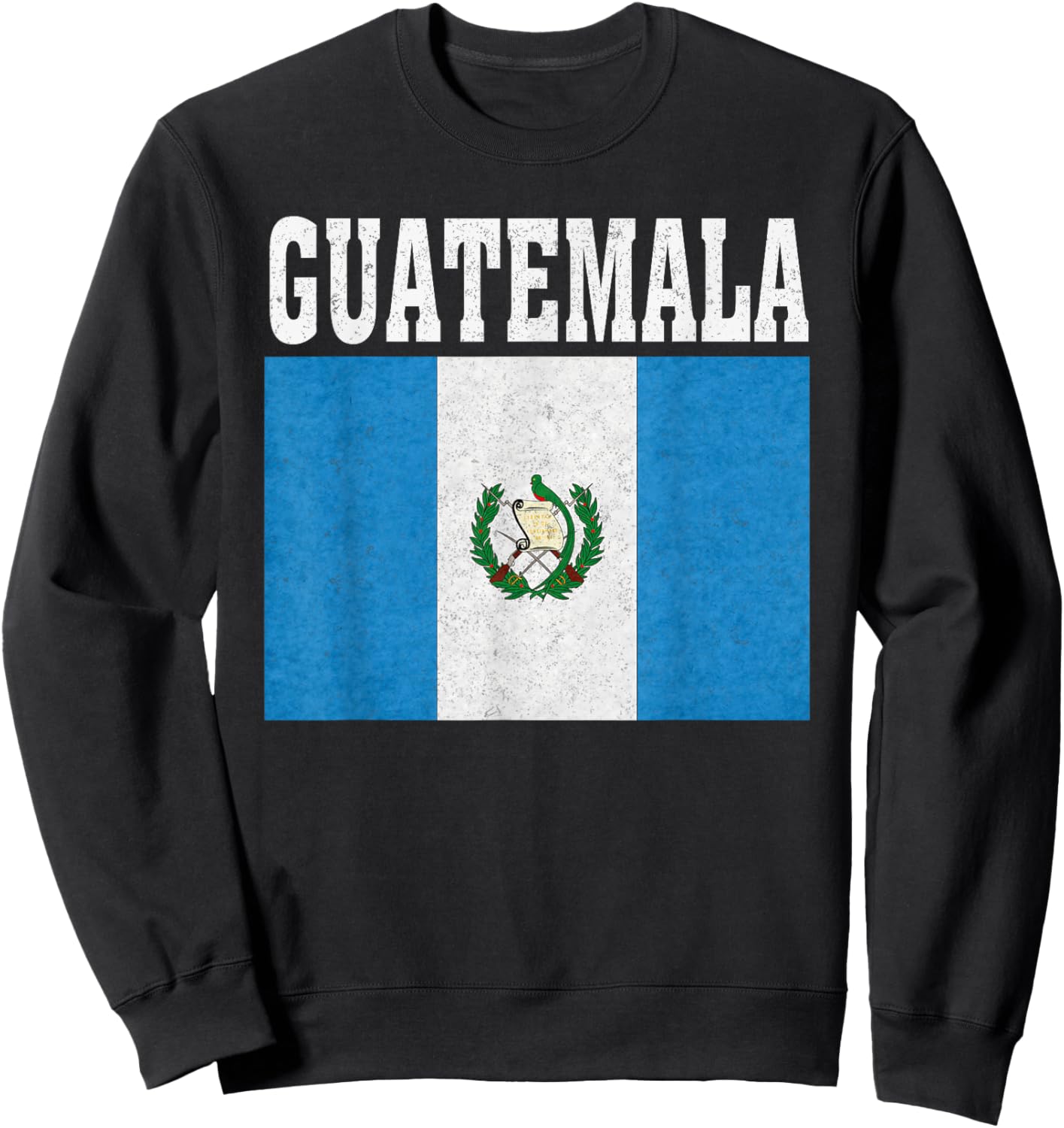 Guatemala Flag Patriotic National Roots Souvenir Sweatshirt - Sweatshirt | Black