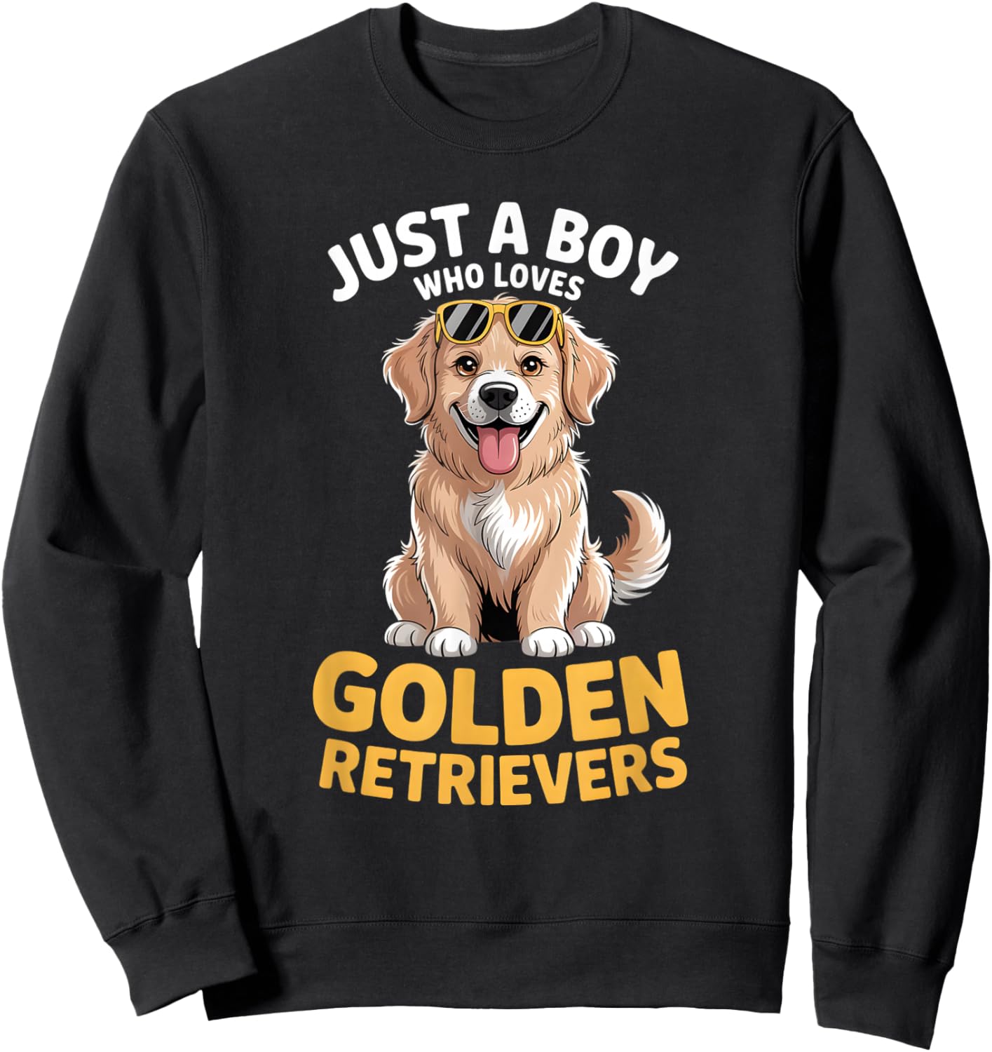 Boys Golden Retriever Sweatshirt - Sweatshirt | Black