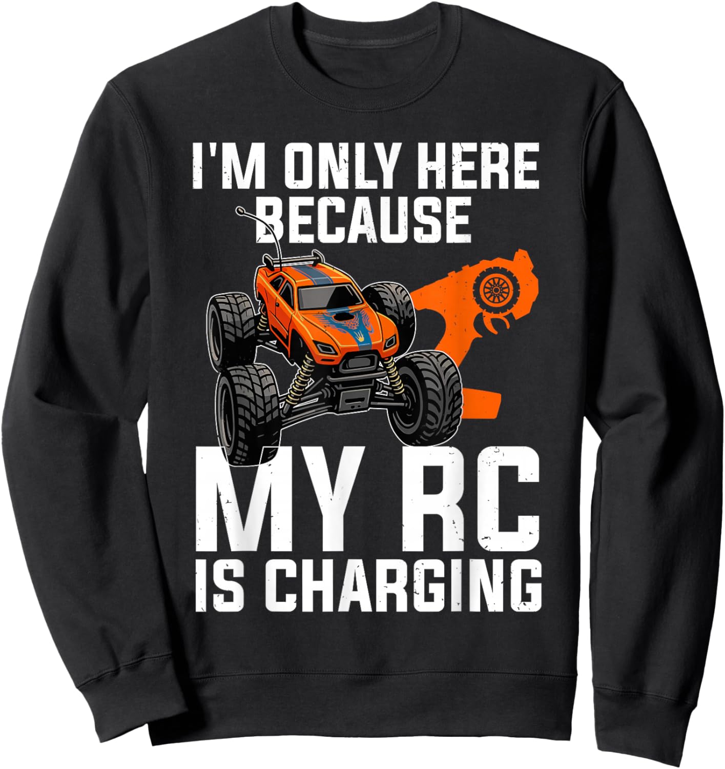 RC Car Design Women Kids RC Race Car Lover RC Car Sweatshirt - Sweatshirt | Black