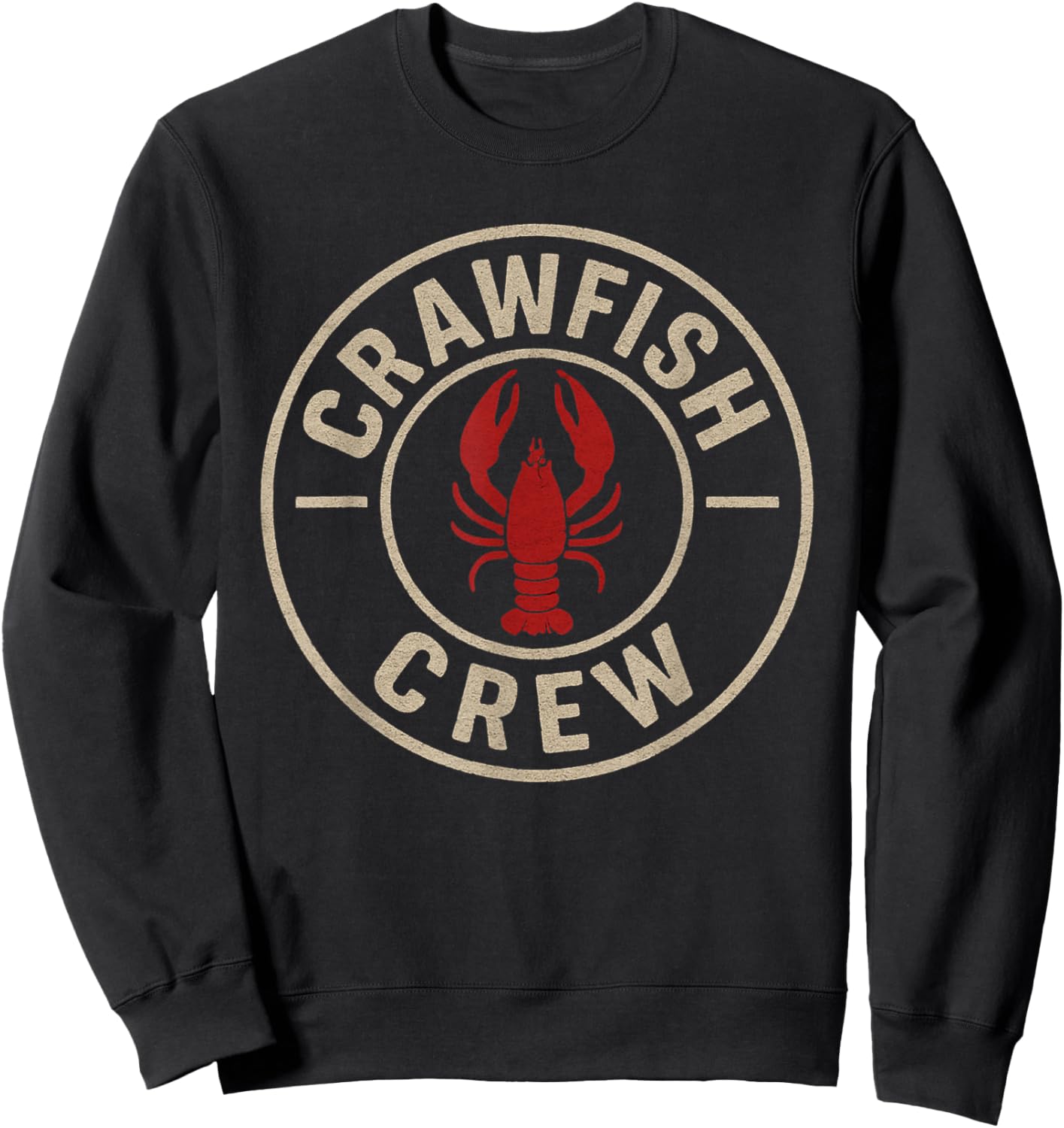 Funny Crawfish Boil Crew Men Boys Lobster Cajun Festival Sweatshirt - Sweatshirt | Black