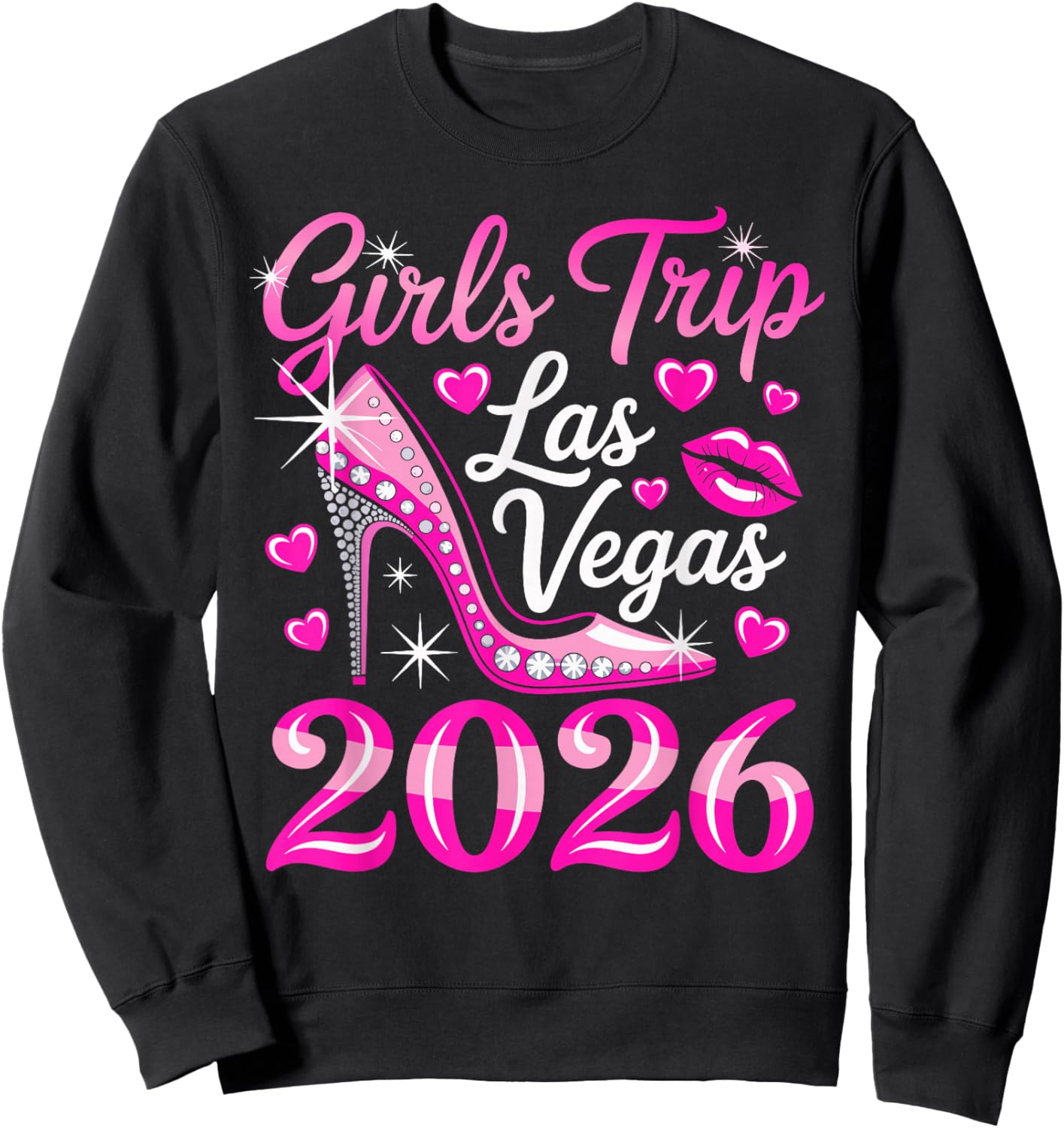 Girls Trip Las Vegas 2026 Bachelorette Squad Sweatshirt - Sweatshirt | Black