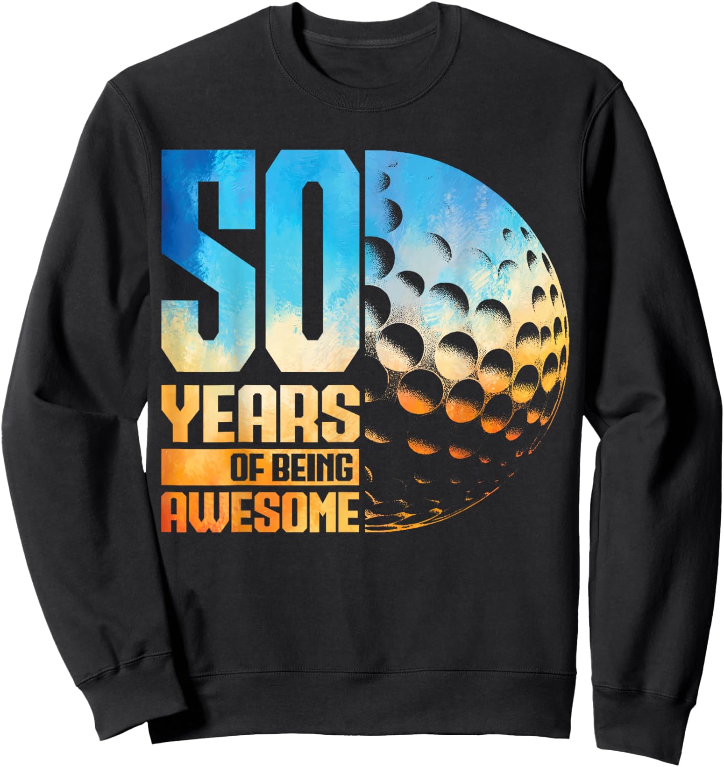 50th Birthday Men Golf Player Golf 50 Years Old Sweatshirt - Sweatshirt | Black
