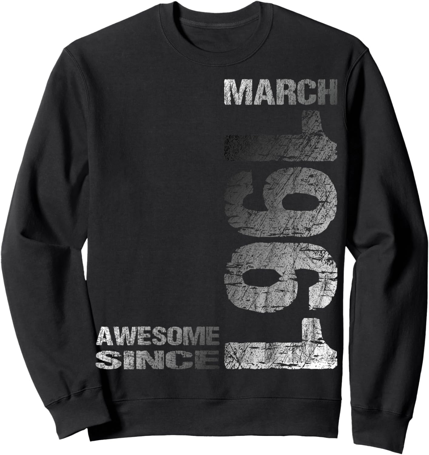 Awesome Since March 1961 Vintage 65. Birthday Sweatshirt - Sweatshirt | Black
