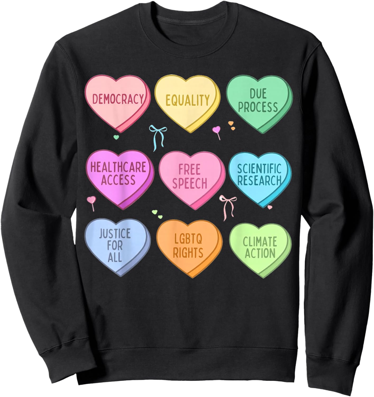 Liberal Values Valentines Sweatshirt - Sweatshirt | Black