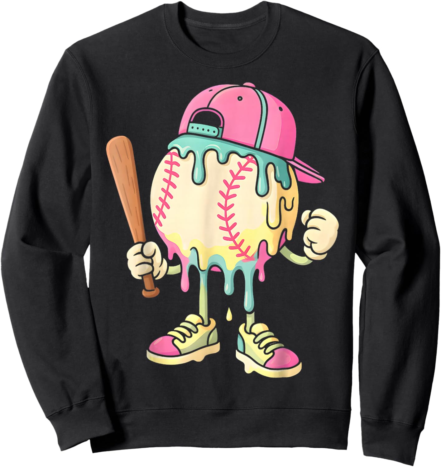 Baseball Life Style 101 Apparel Youth Drip Baseball Boys Kid Sweatshirt - Sweatshirt | Black