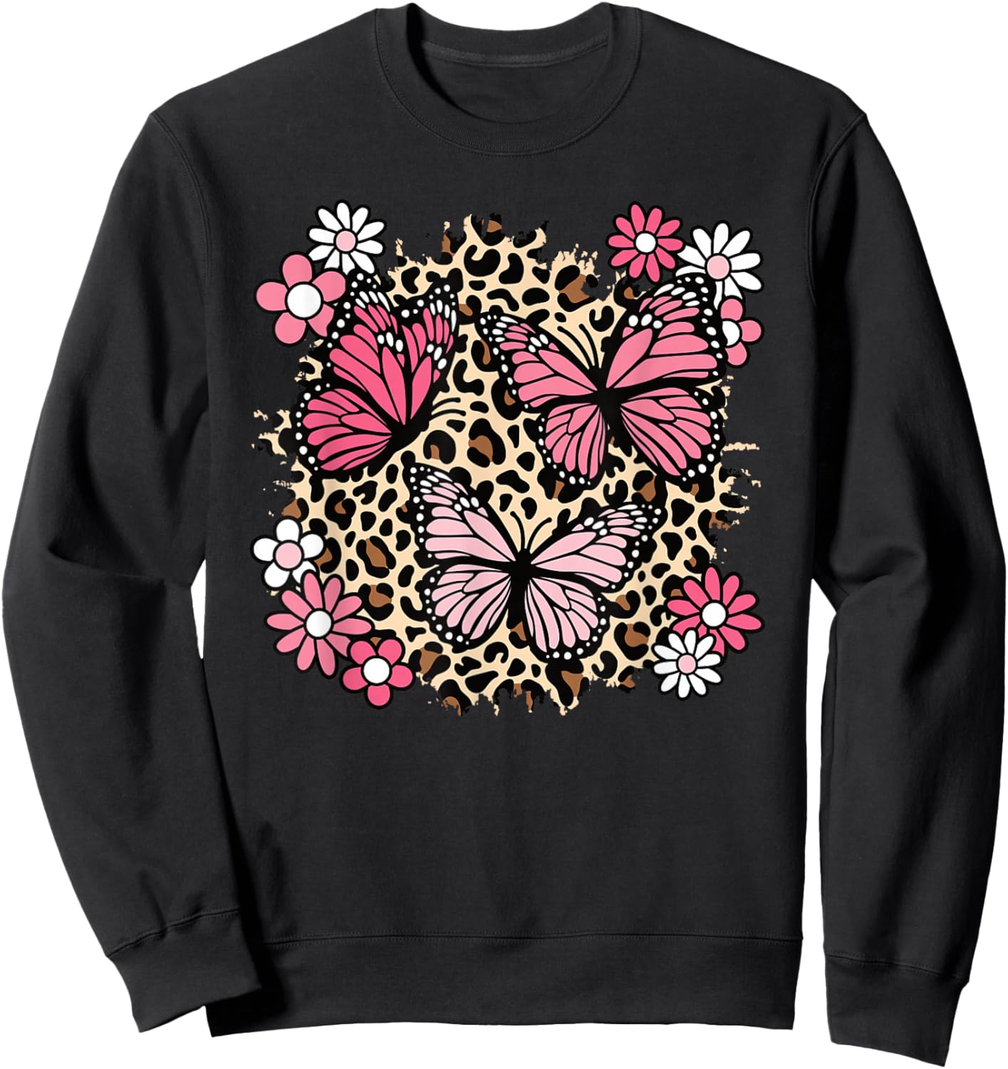 Cute Butterflies Butterfly Lover Women Girls Kids Sweatshirt - Sweatshirt | Black