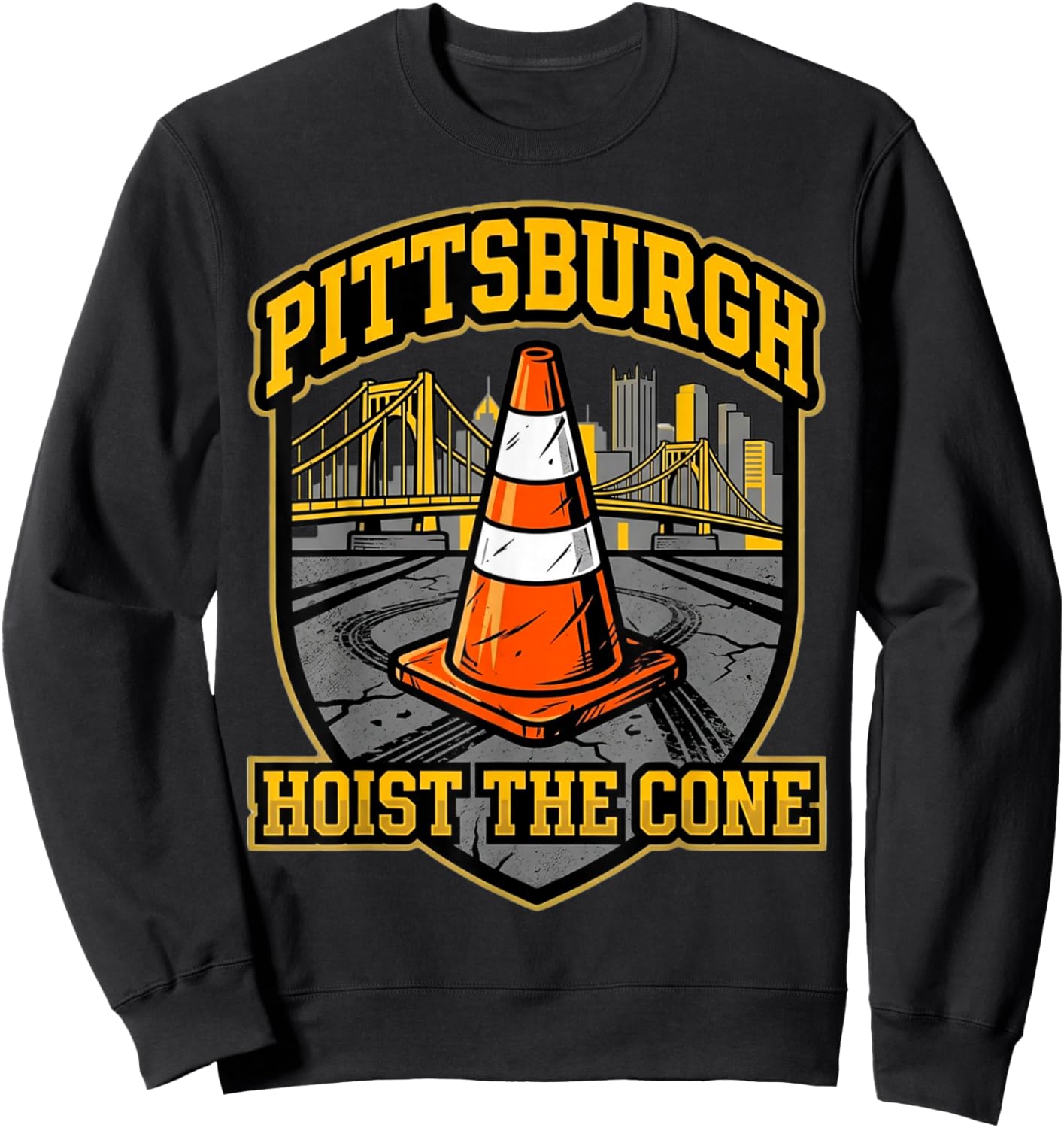 Black and Gold Pittsburgh Fan Sweatshirt - Sweatshirt | Black
