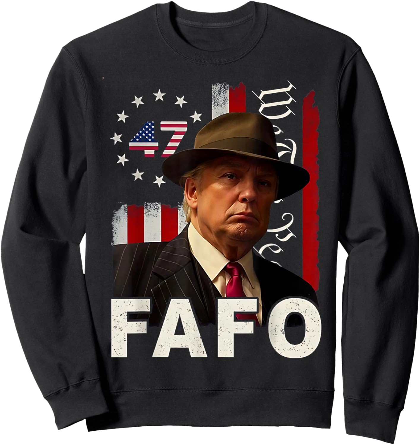 Funny Fafo Trump Fafo American USA Women Sweatshirt - Sweatshirt | Black