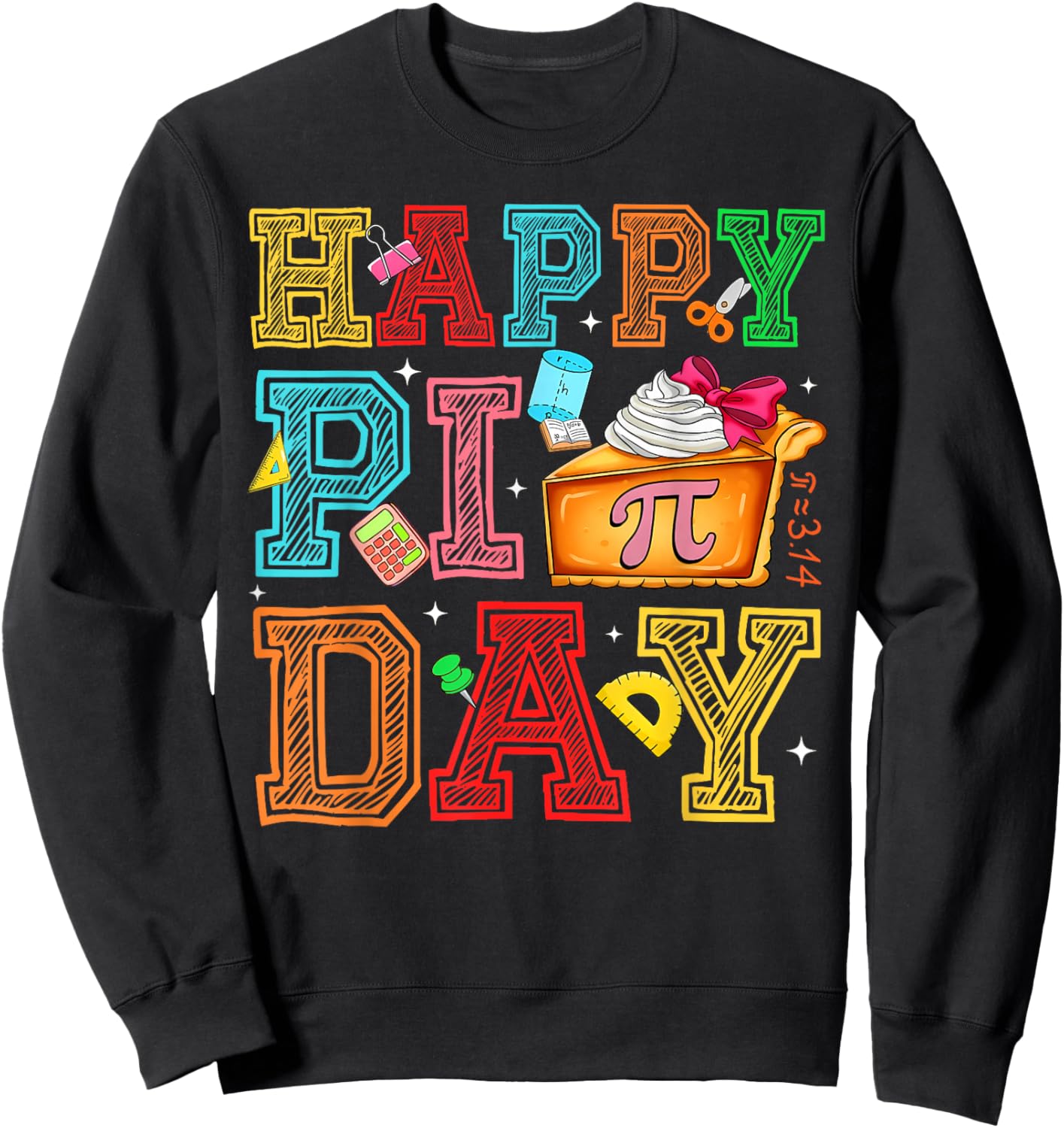 Happy Pi Day 3.14 Pie Day Pi Symbol Math Lovers Kids Sweatshirt - Sweatshirt | Black