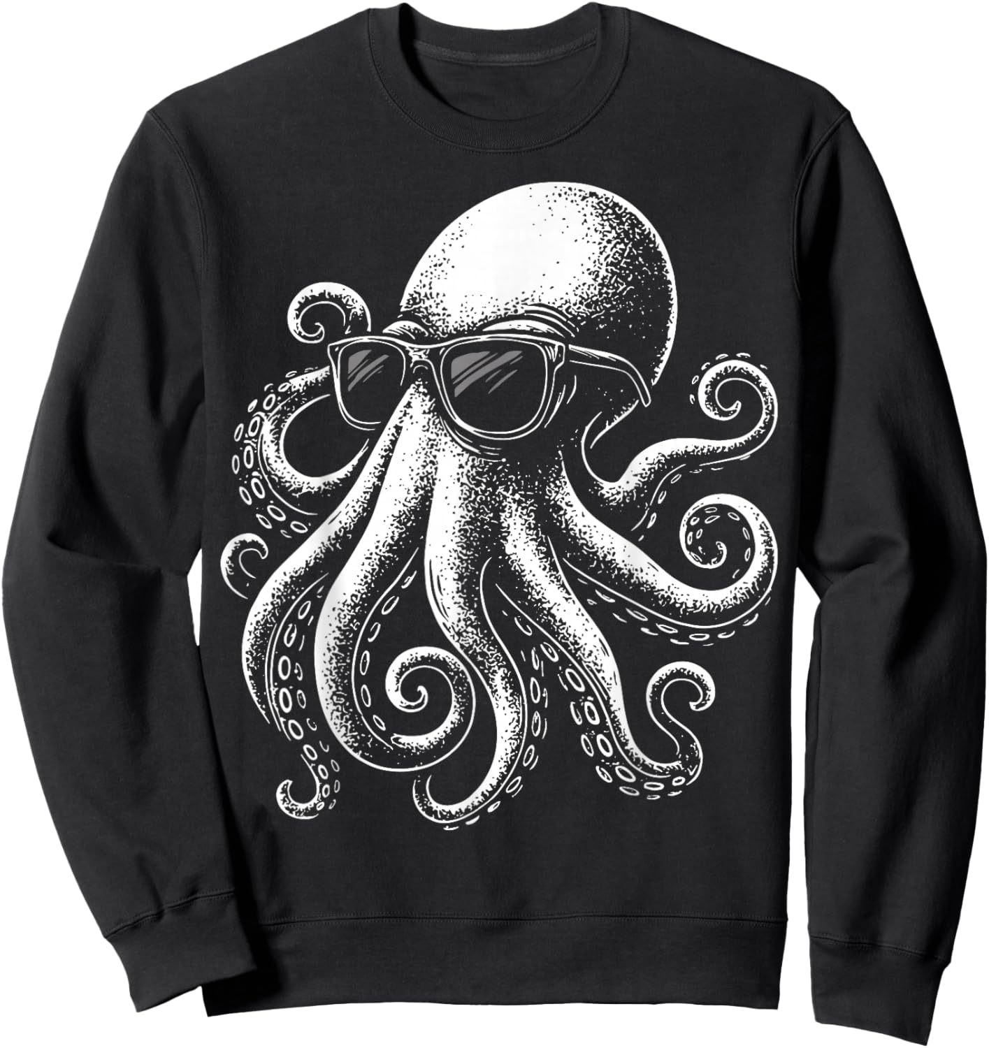 Octopus Sunglasses Snorkeler Sweatshirt - Sweatshirt | Black