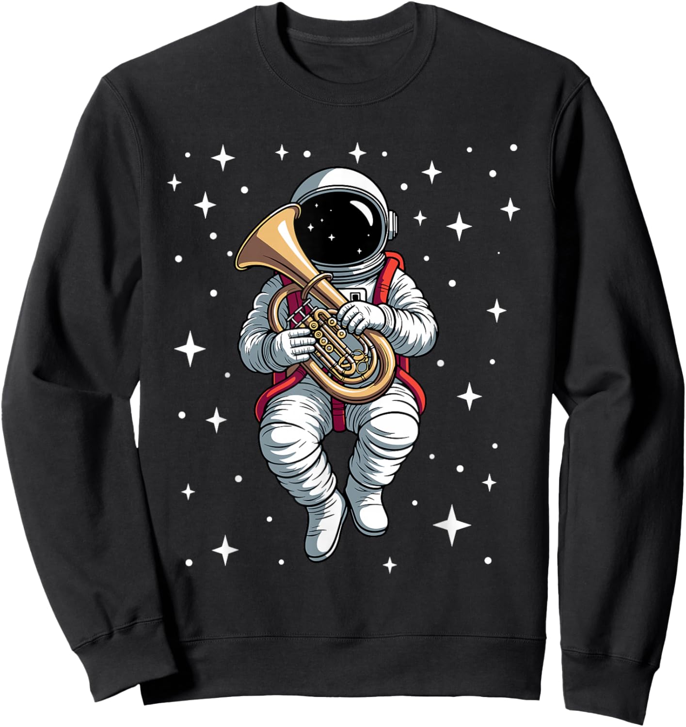 Astronaut Euphonium Player Music - Space Sweatshirt - Sweatshirt | Black