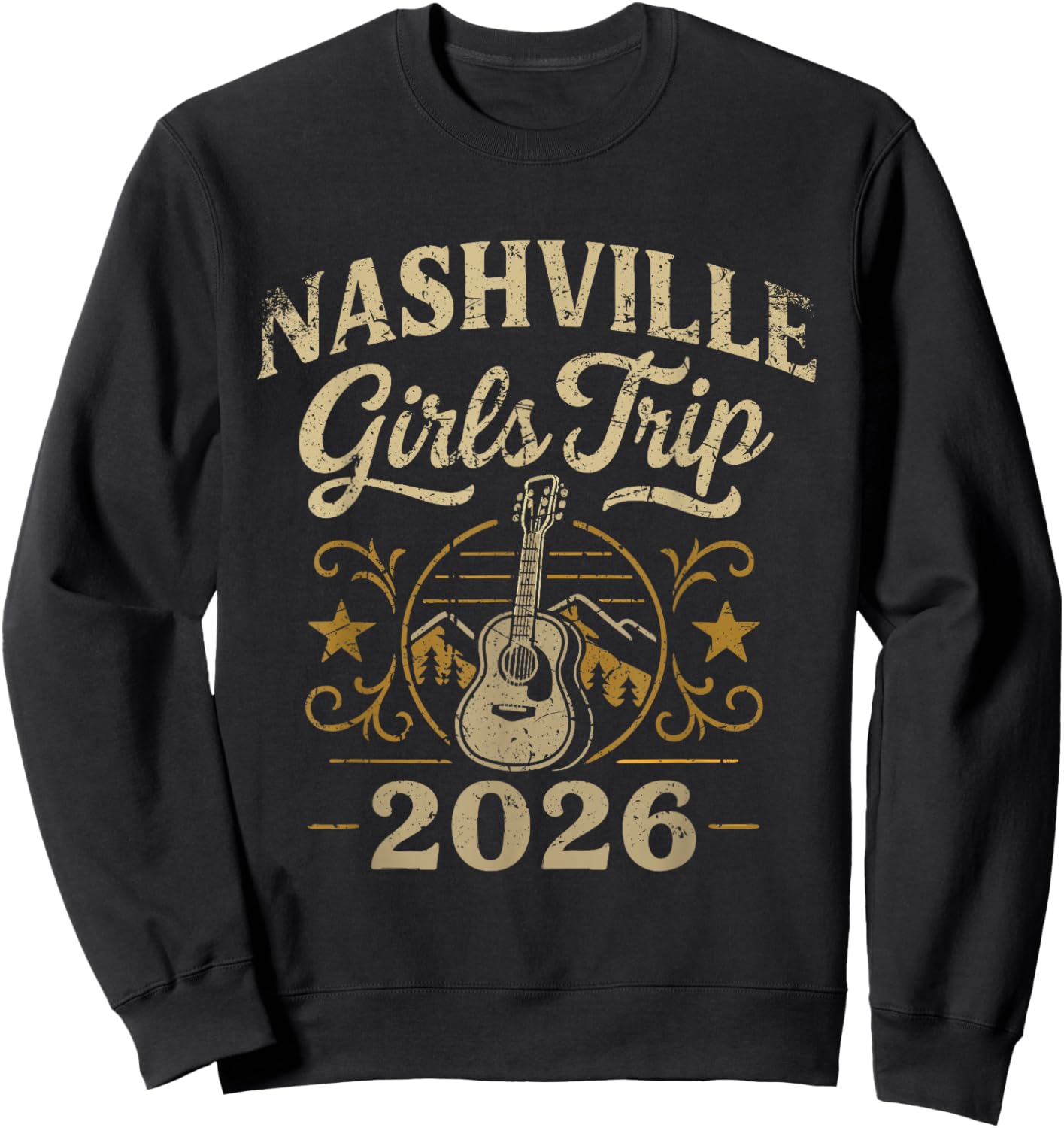 Girls Trip 2026 Nashville Music Friends Women's Sweatshirt - Sweatshirt | Black