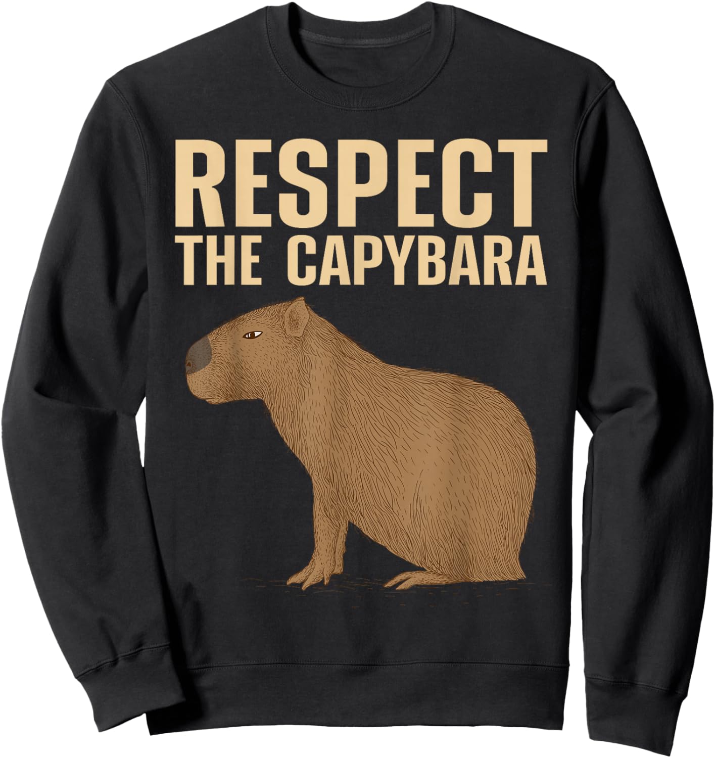 Cool Capybara Art Women Kids Rodent Capybara Lover Sweatshirt - Sweatshirt | Black
