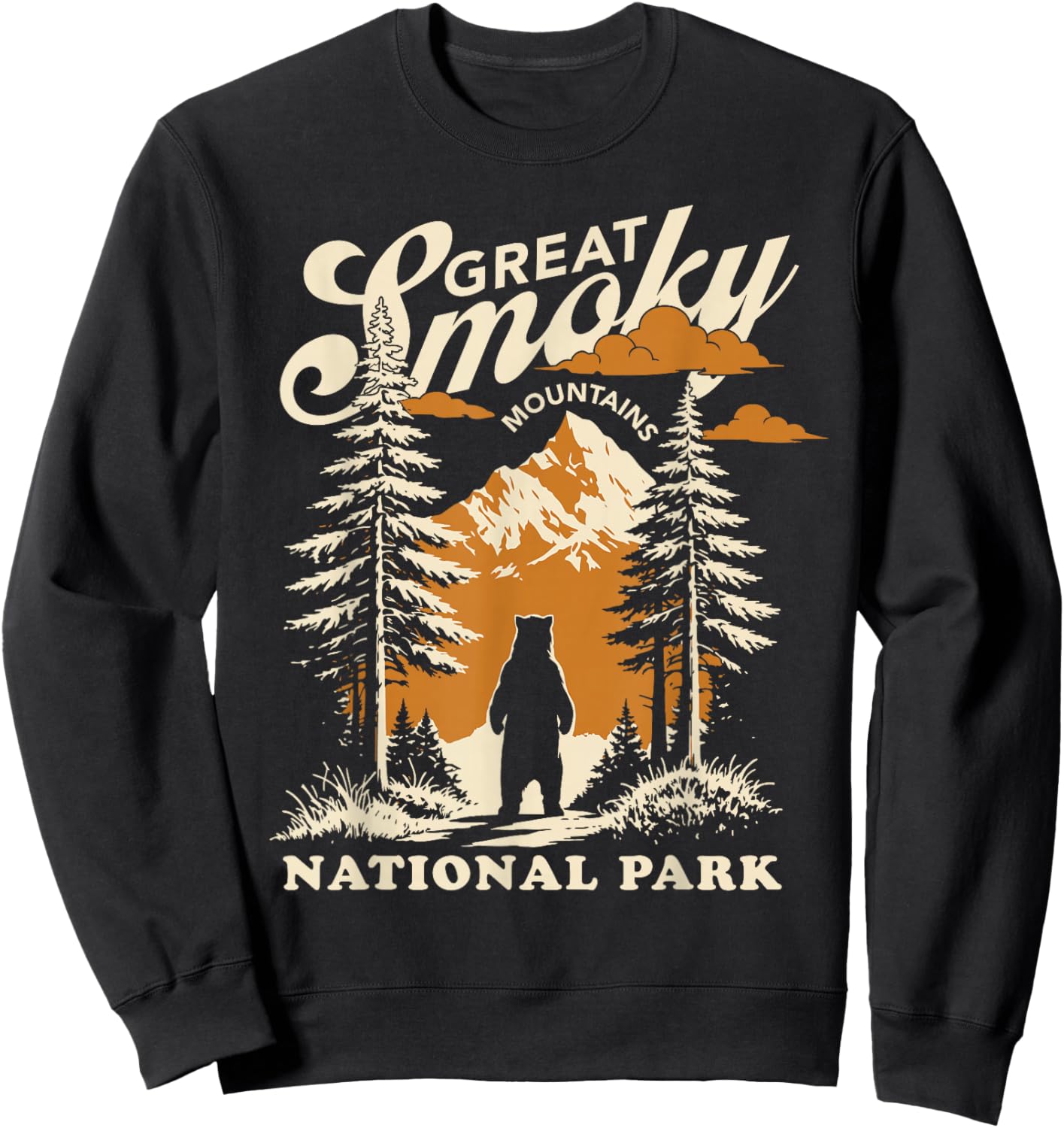 Great Smoky Mountains National Park Bear Sweatshirt - Sweatshirt | Black