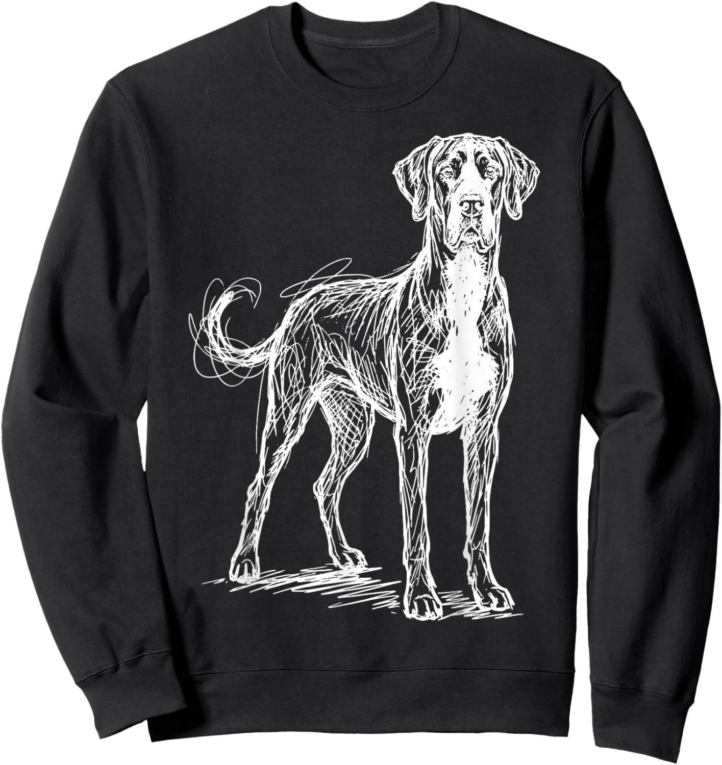 Great Dane Line Art Sweatshirt - Sweatshirt | Black