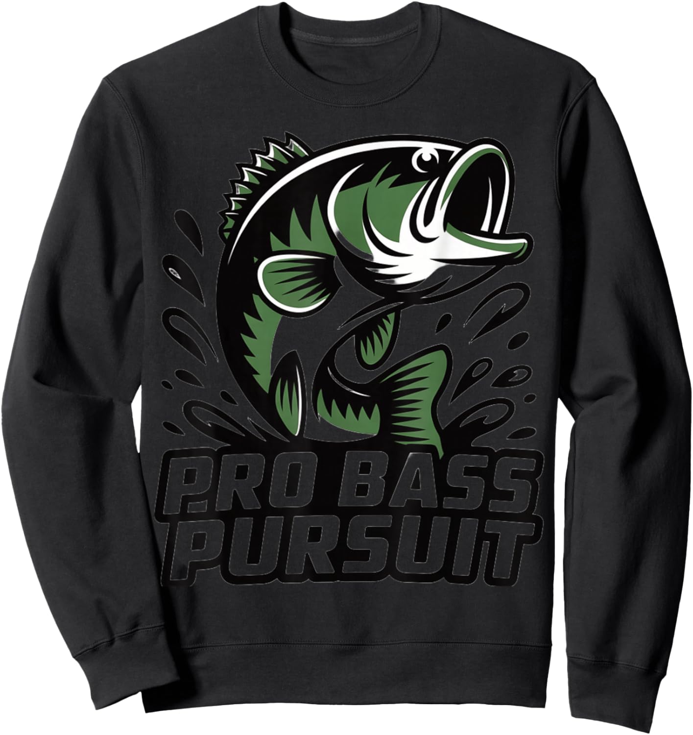 Pro Bass Pursuit for Fisherman Pride Sweatshirt - Sweatshirt | Black