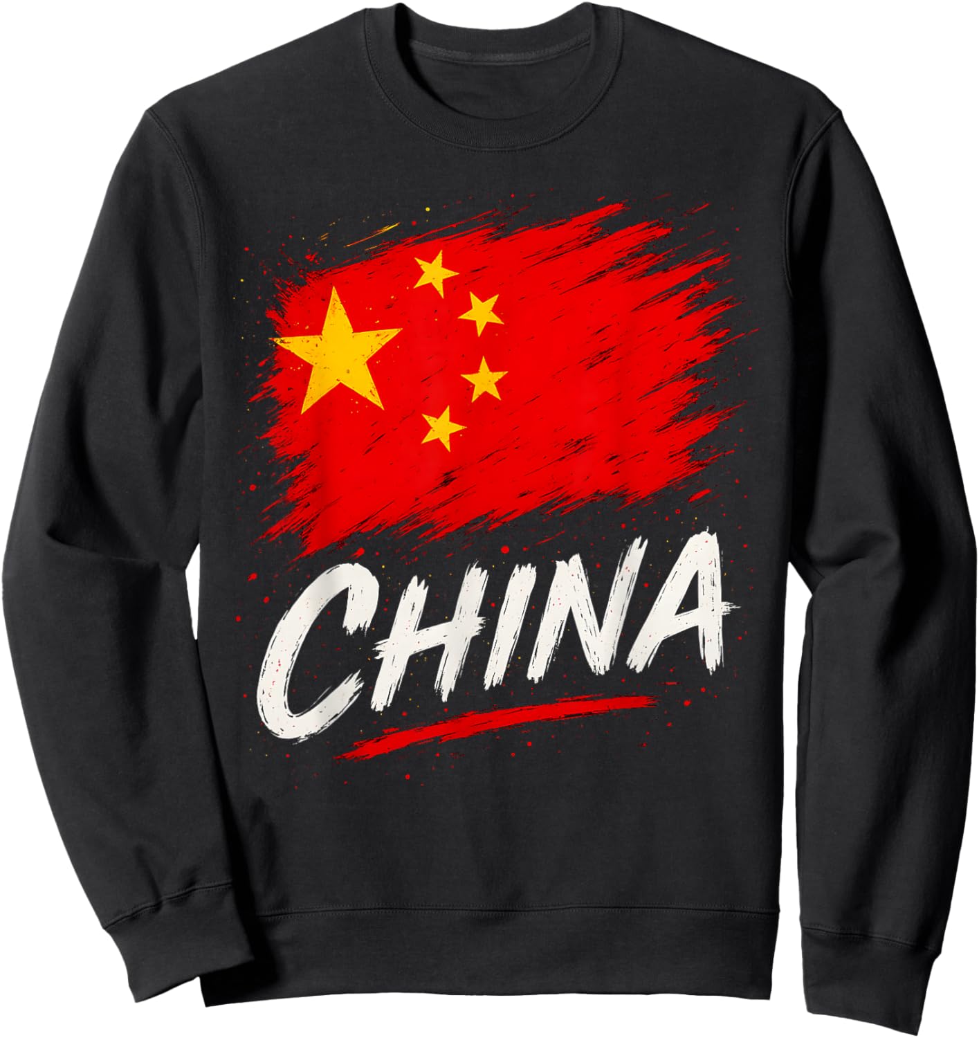 China Chinese Flag Sweatshirt - Sweatshirt | Black