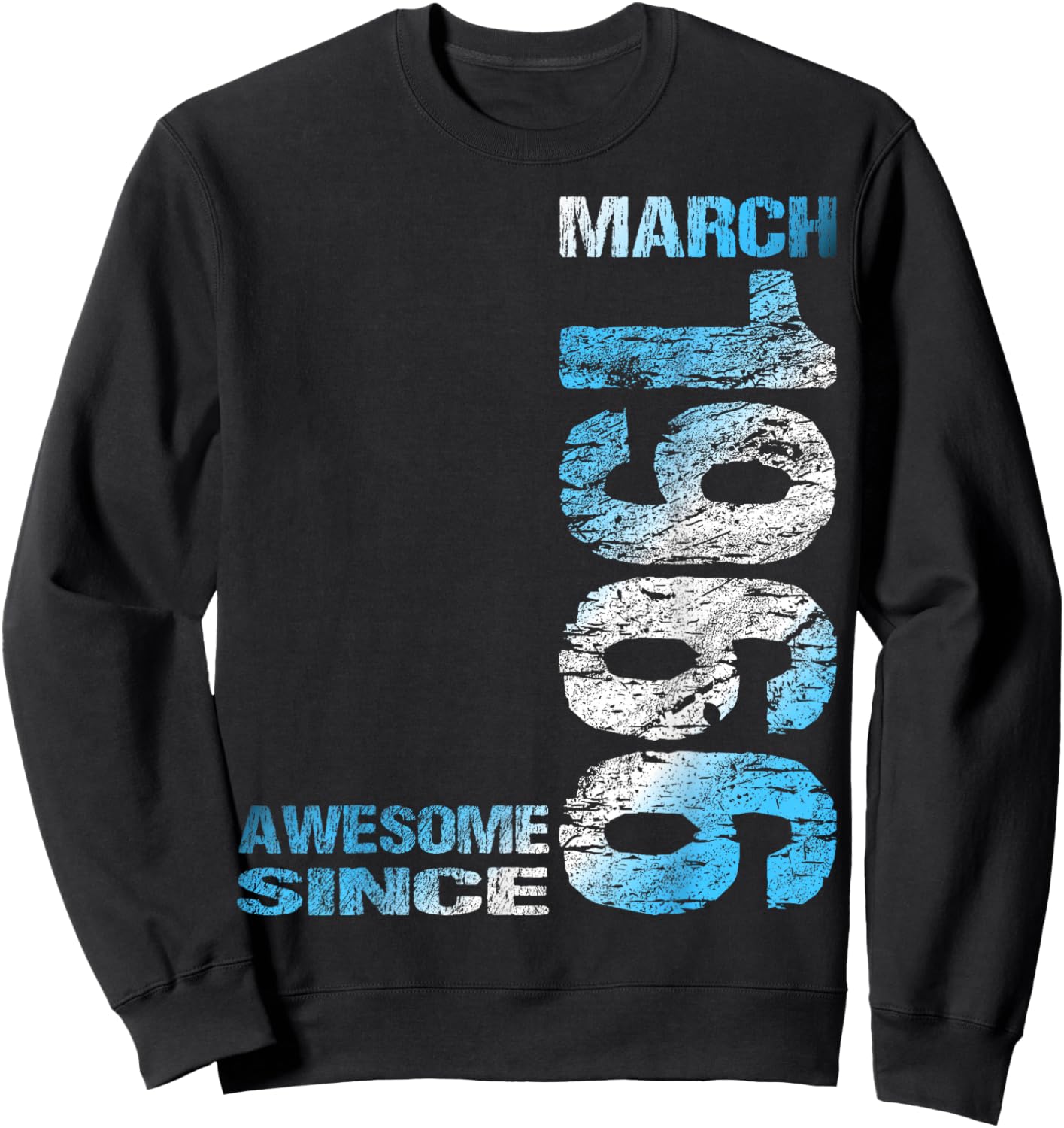 Awesome Since March 1966 60th Birthday Sweatshirt - Sweatshirt | Black