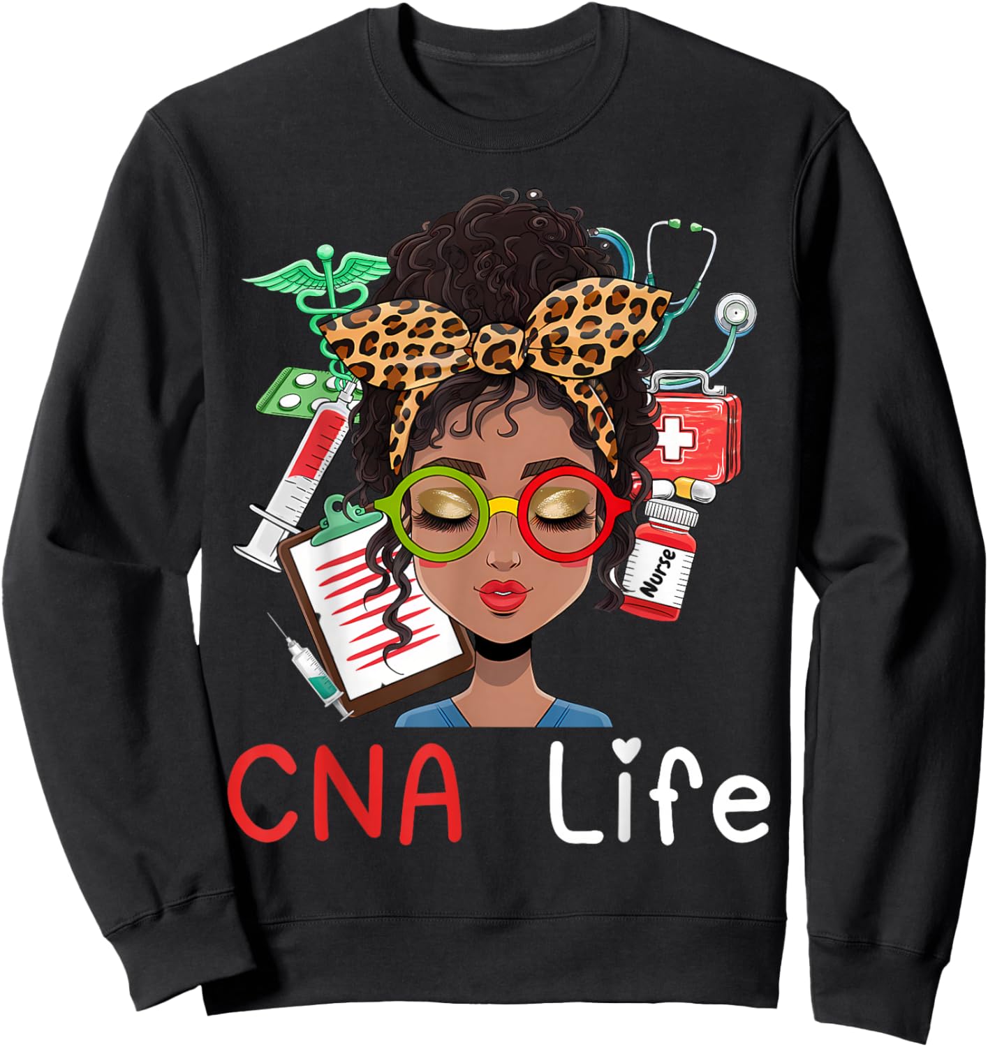 CNA Nurse Black History Month African American Sweatshirt - Sweatshirt | Black