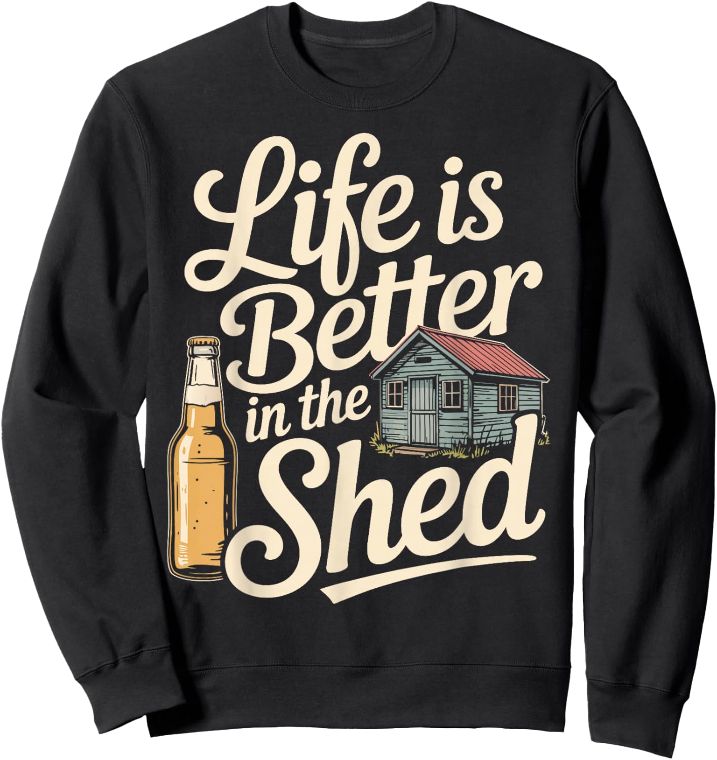 Funny Shed Bar Sweatshirt - Sweatshirt | Black